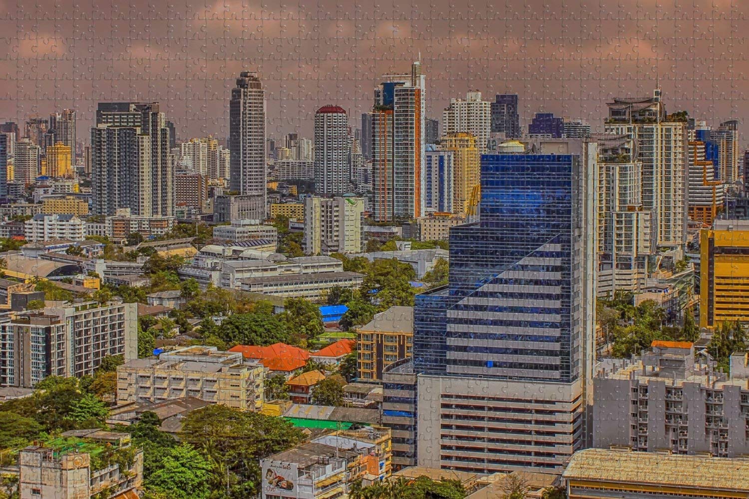 1000 Piece Wooden Jigsaw Puzzle for Adults - Bangkok Thailand Travel Souvenir & Home Decor | Perfect for Relaxation, Stress Relief & Family Game Night
