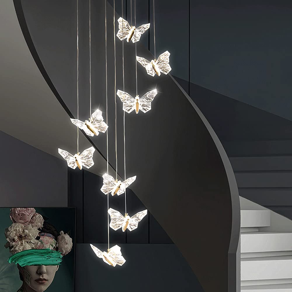 4W LED Chandelier Pendant Light - Adjustable Height Butterfly Ceiling Light for Bedroom, Living Room, Dining Hall | Energy Saving Modern Lighting Fixture for Home Decor, Wedding & Party Decoration
