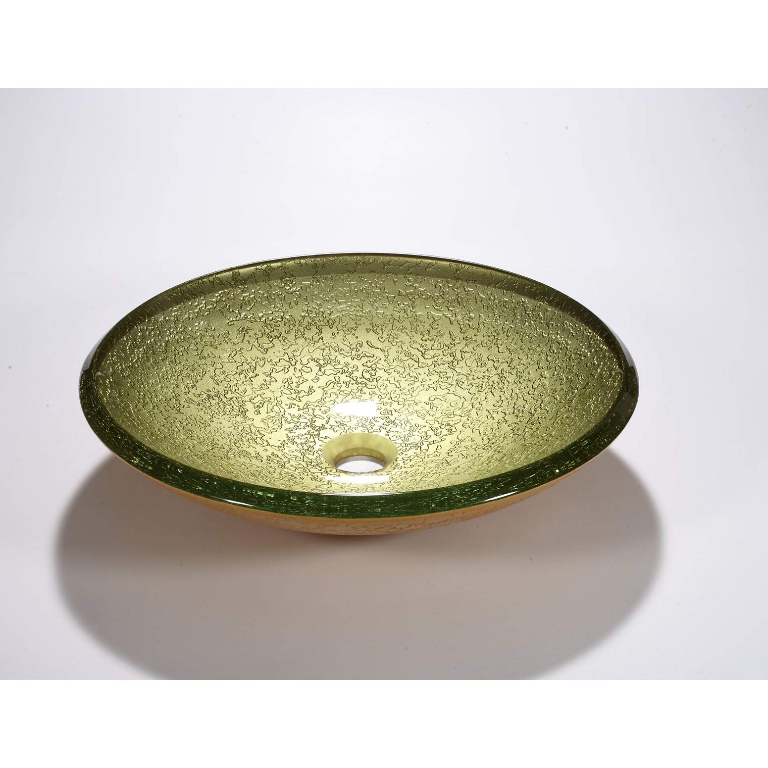 Legion Furniture Tempered Glass Sink Bowl - Durable Lime Green Bathroom Vanity Vessel Sink for Modern Home & Commercial Restroom Decor