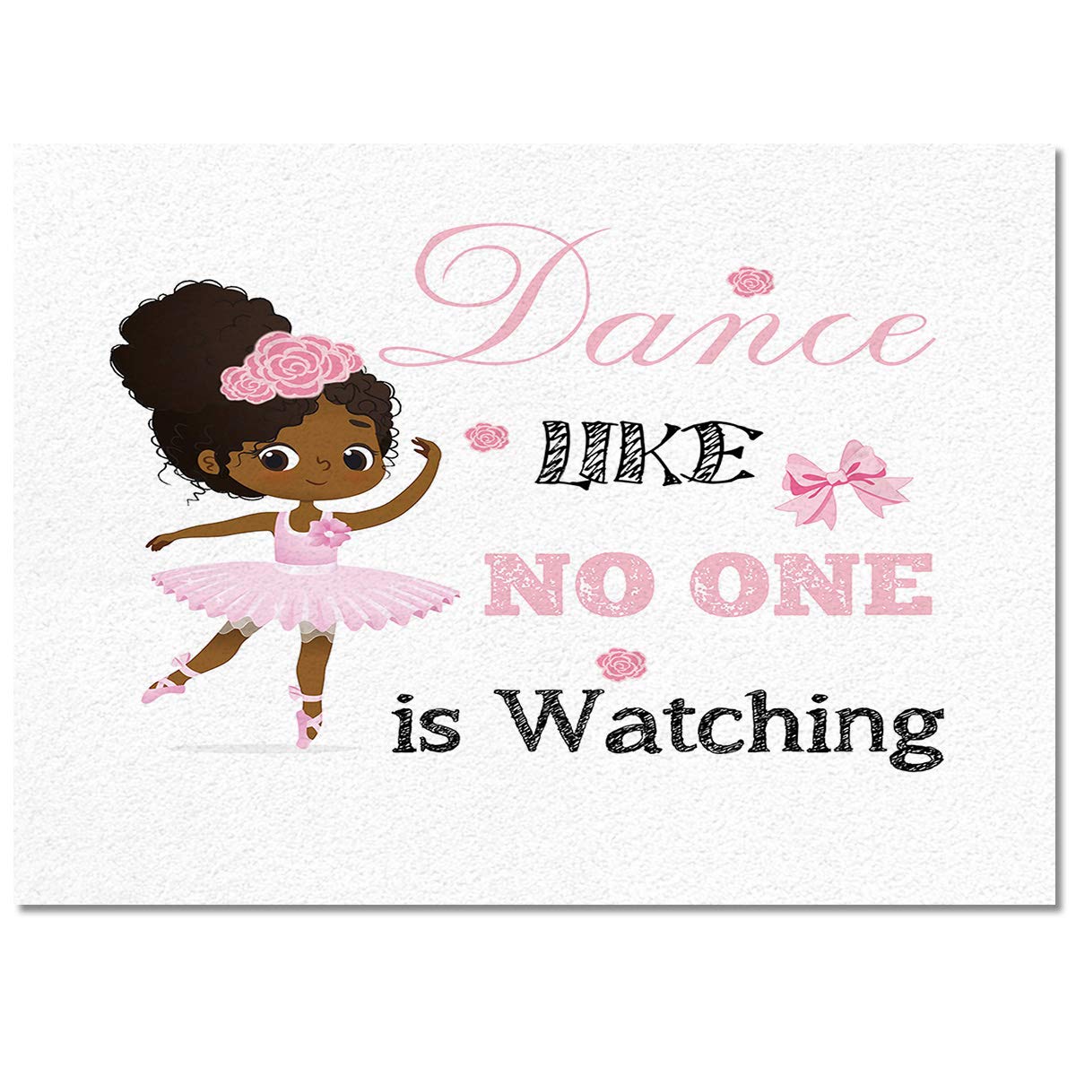Non-Slip 4' x 6' Ballerina Dancer Area Rug - Soft African Girl Inspired Runner Carpet for Living Room, Bedroom, Nursery & Dining Room - Perfect for Home Decor, Kids Room & High Traffic Areas