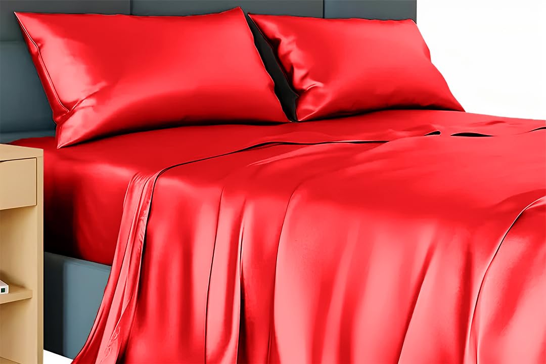 Luxury Crinkle Crushed Venice Velvet Duvet Cover Set with Sherpa Quilt & 2 Pillowcases - Queen Size Soft Bedding in Vibrant Orange for Cozy Bedroom Decor & Winter Warmth