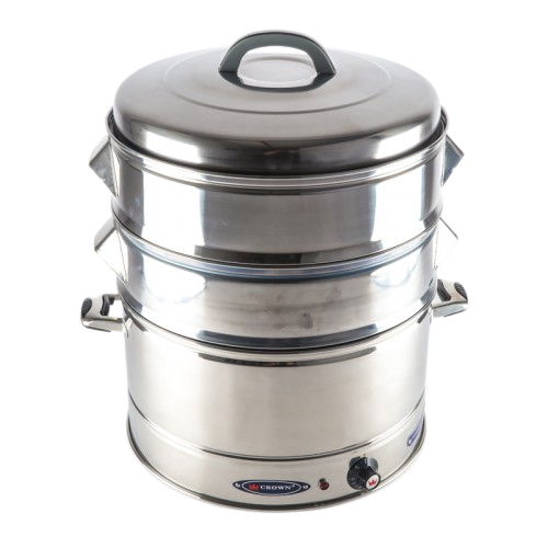 Crown SW 80 Electric Steamer - Professional Food Steamer for Healthy Cooking | Perfect for Vegetables, Dumplings & Seafood | Commercial & Home Kitchen Use
