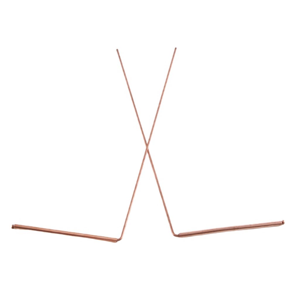2Pcs Copper Dowsing Rods Kit - Spiritual Divining Rods with Pendulum Pendant for Water Finding, Ghost Hunting & Energy Detection (Gold) - Perfect for Paranormal Investigations, Dowsing Practice & Spiritual Exploration