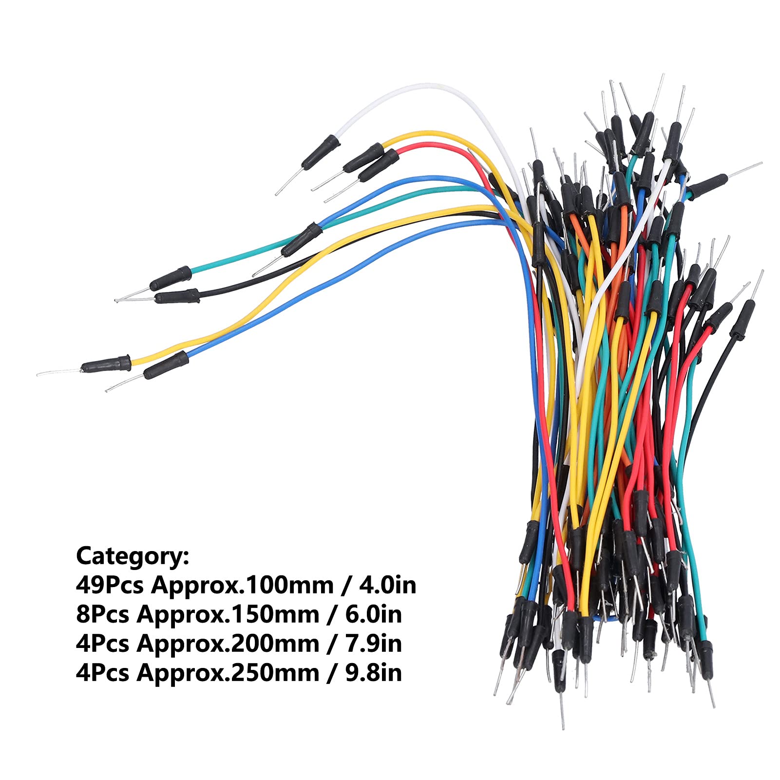 65Pcs Multicolor Breadboard Jumper Wires Kit - Durable for DIY Electronics Projects
