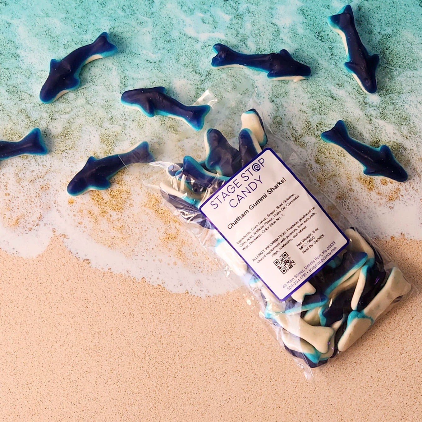 Delicious Gummy Sharks Candy - Soft & Chewy Shark-Shaped Gummies - Perfect for Birthday Parties, Halloween Treats & Movie Night Snacks
