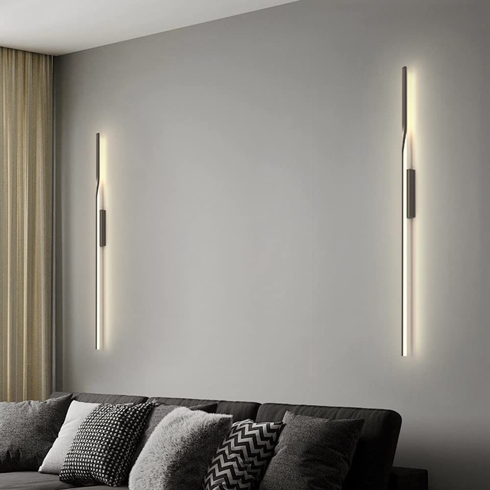 Rotating LED Light Bar - Wall Mounted Makeup Mirror Light Fixture in Black Metal for Bathroom Vanity, Bedroom, Living Room & Hallway | Dimmable Vanity Lighting with Adjustable Arms for Perfect Makeup & Grooming