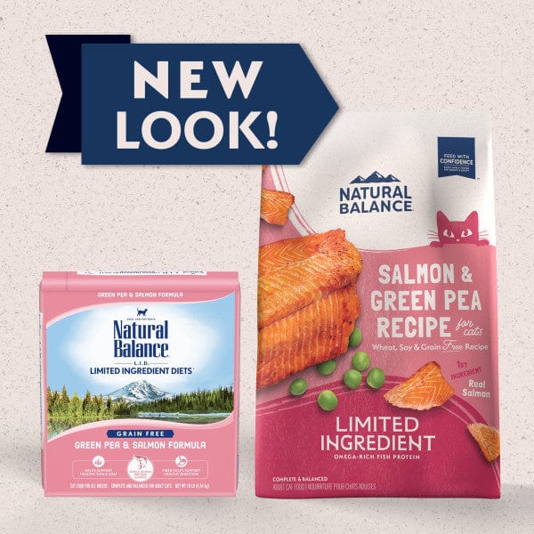 Natural Balance Limited Ingredient Grain Free Salmon & Green Pea Recipe Dry Cat Food - Hypoallergenic Cat Food for Sensitive Stomachs - Perfect for Indoor Cats with Allergies or Digestive Issues