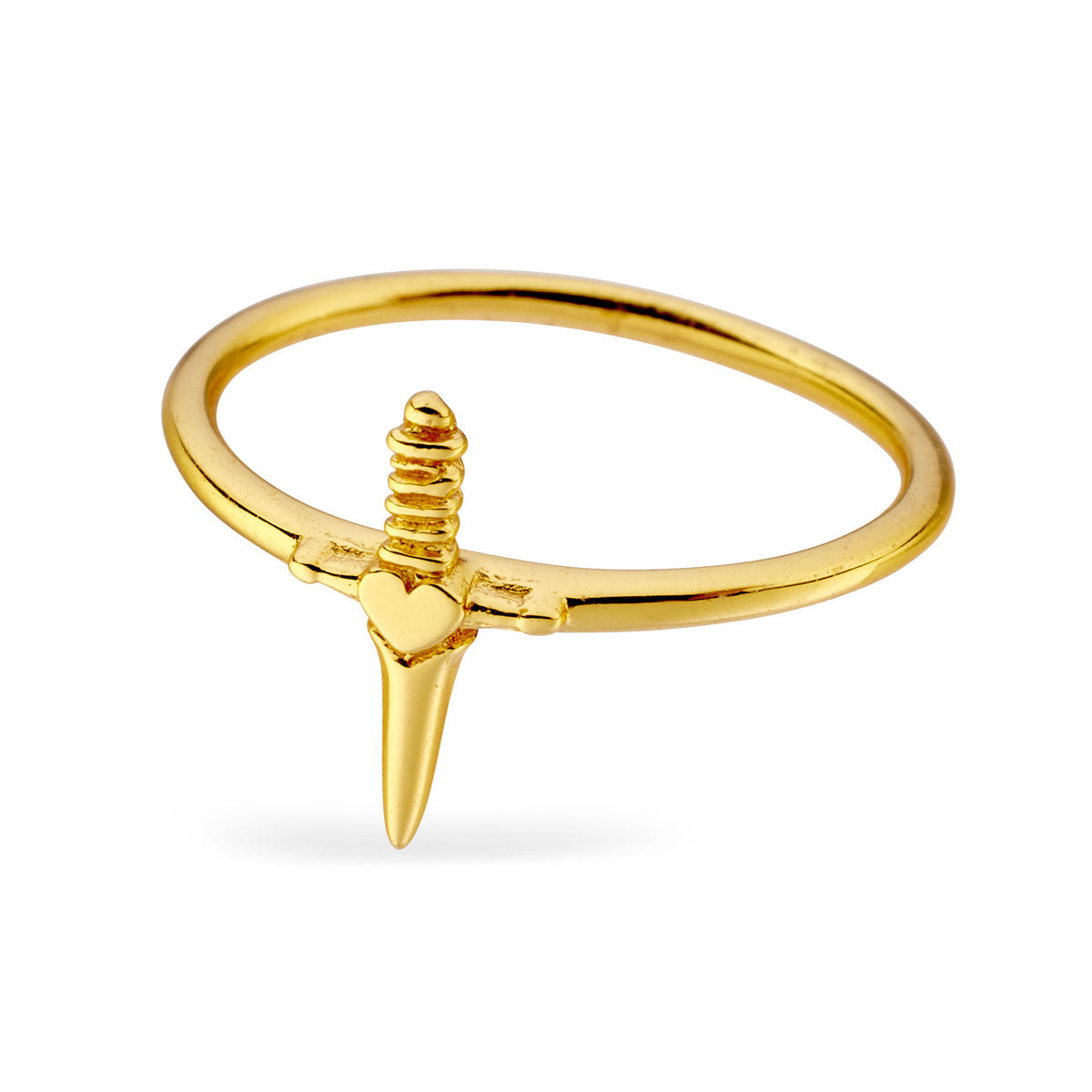 Guarded Heart Ring in Gold - Elegant & Romantic Jewelry for Women | Perfect Gift for Valentine's Day, Anniversary & Special Occasions
