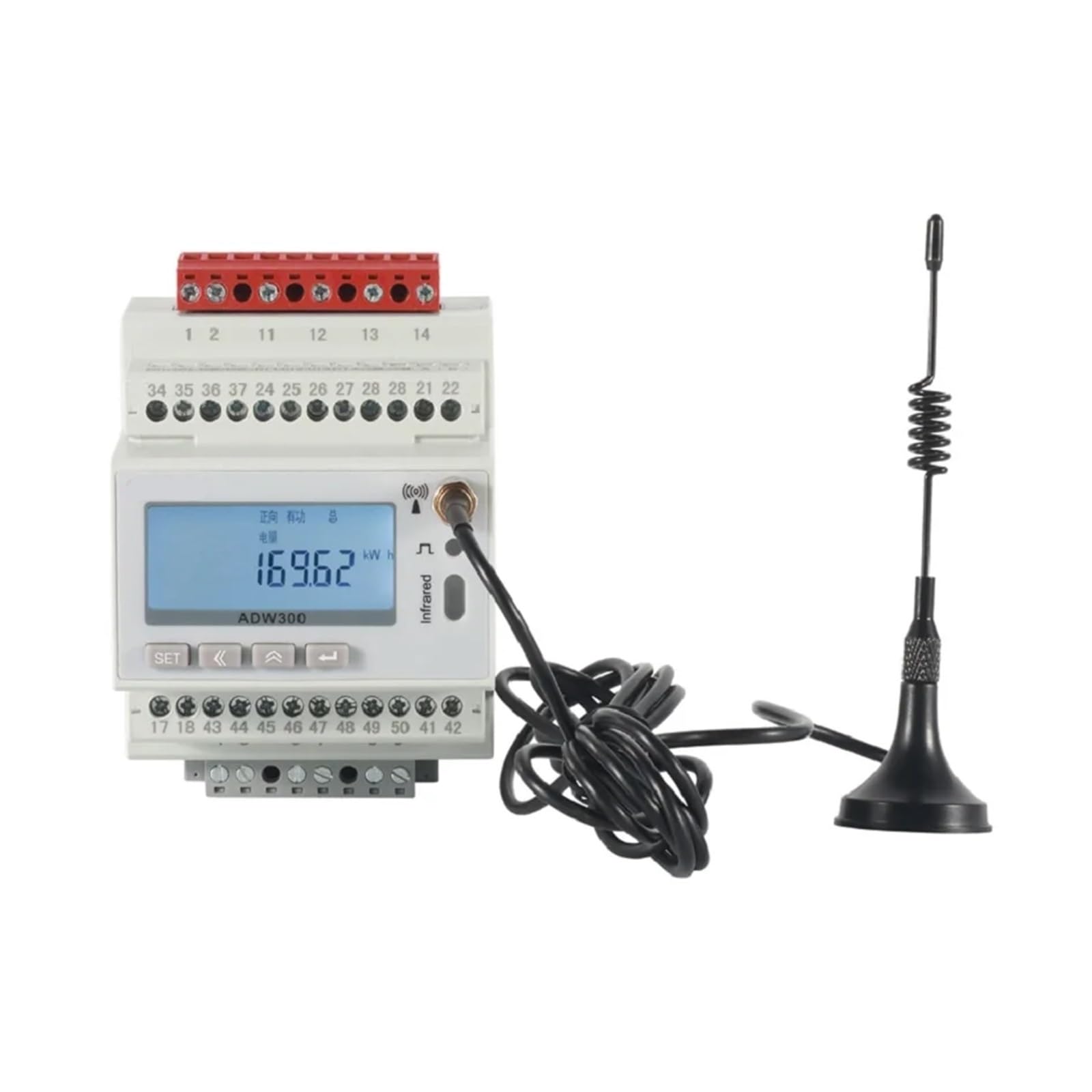 ADW300 4GHW 3 Phase Smart Energy Meter with Communication Module, AC 230V - Monitor Electricity Usage for Industrial, Commercial & Residential Applications