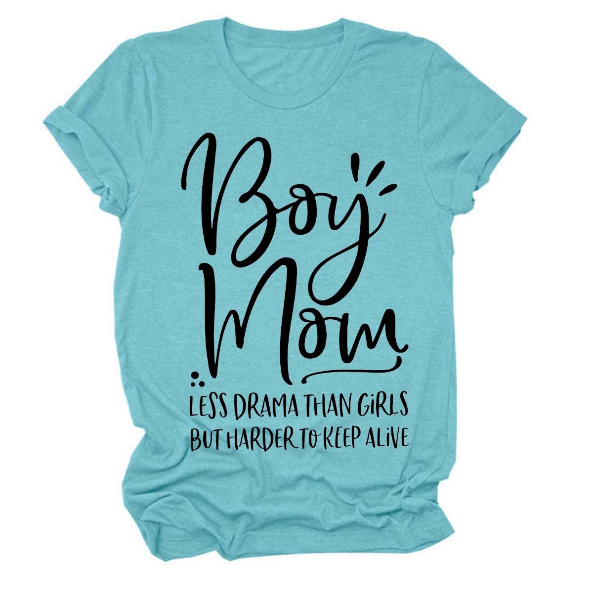 Funny Mom Graphic T-Shirt - Cute Letter Print Women's Tee for Mother's Day Gift - Perfect for Casual Wear, Mom Life Apparel & Everyday Outfits