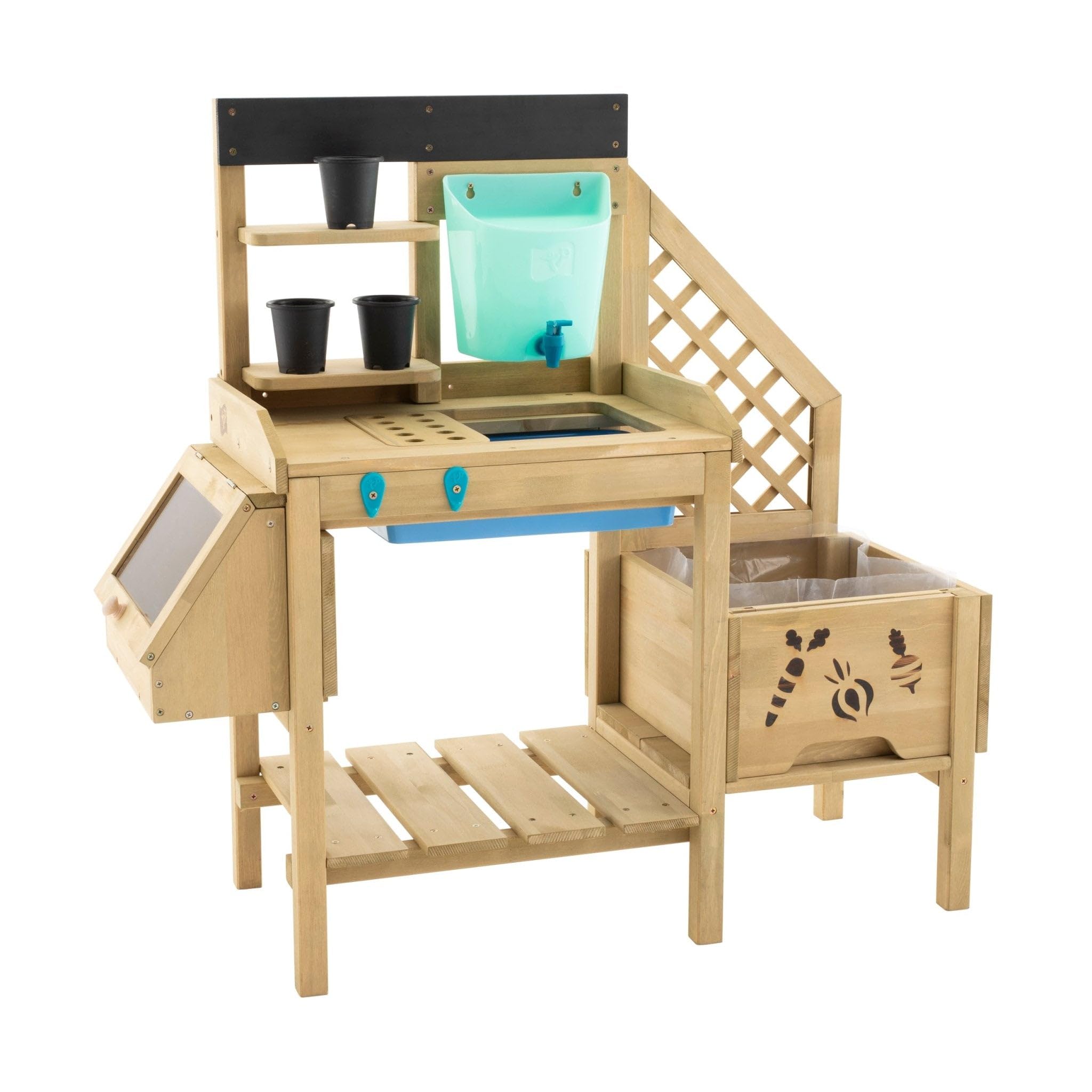 TP Toys Deluxe Kids Potting Bench - Outdoor Wooden Play Table with Gardening Tools | FSC® Certified Wood Backyard Playset for Pretend Play | Perfect for Kids Garden Activities & Outdoor Learning