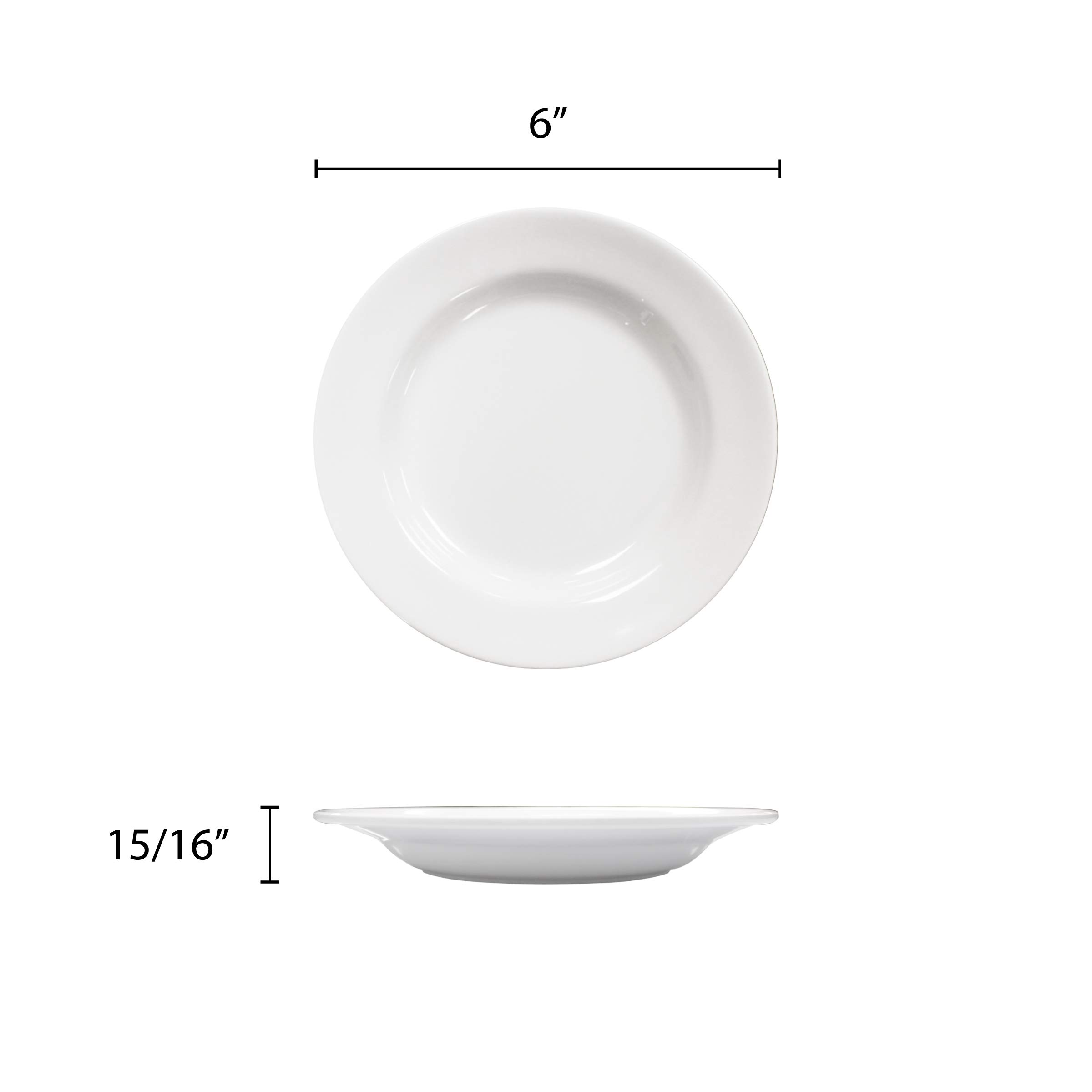 Thunder Group Imperial 3 oz Melamine Soup Plates (6 Inch, Set of 12) - Durable & Lightweight Dinnerware for Restaurants, Catering, and Outdoor Dining