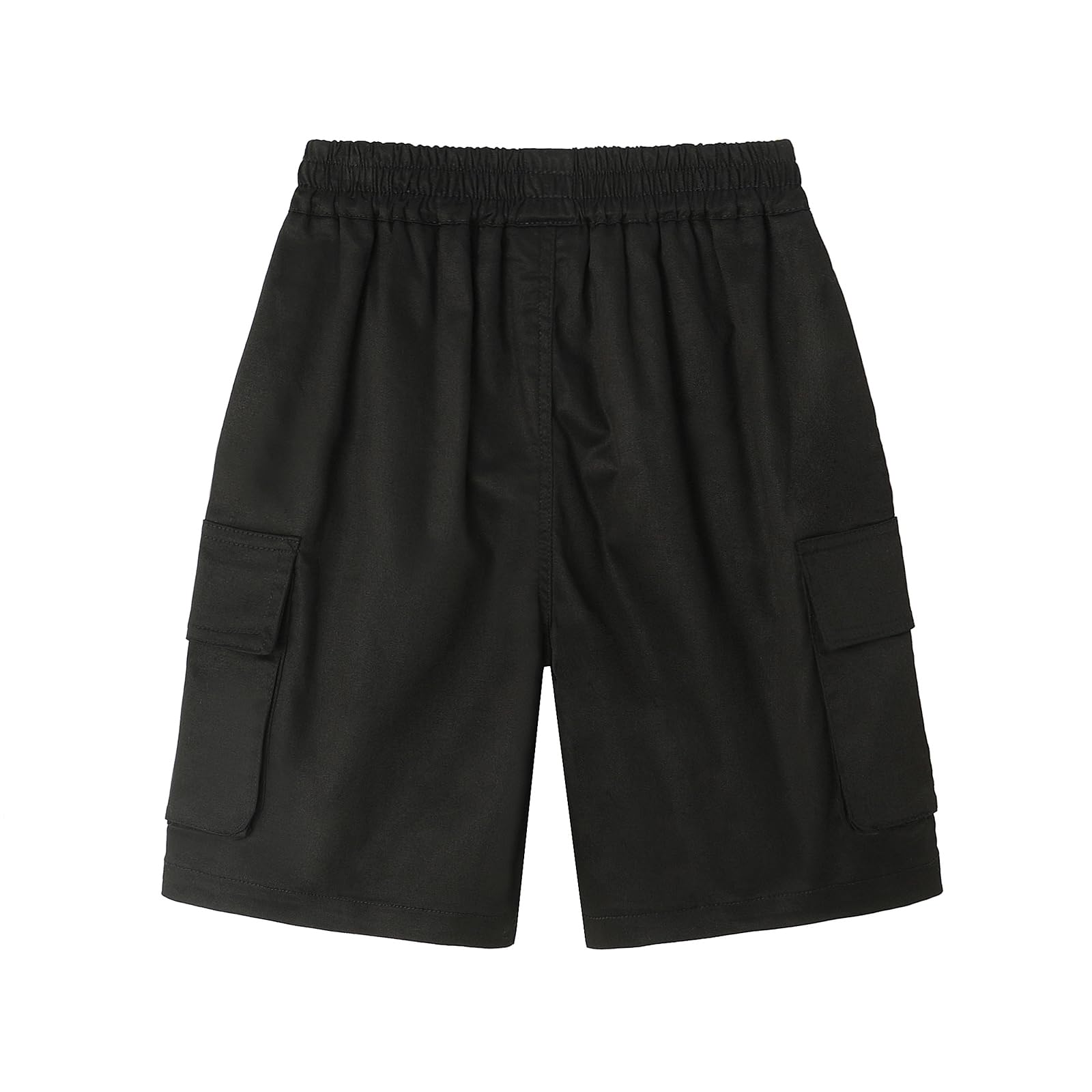 Boys' Big Kid Cargo Shorts with Elastic Waist - Easy Pull On Design for Outdoor Play, Summer Camp & Casual Wear