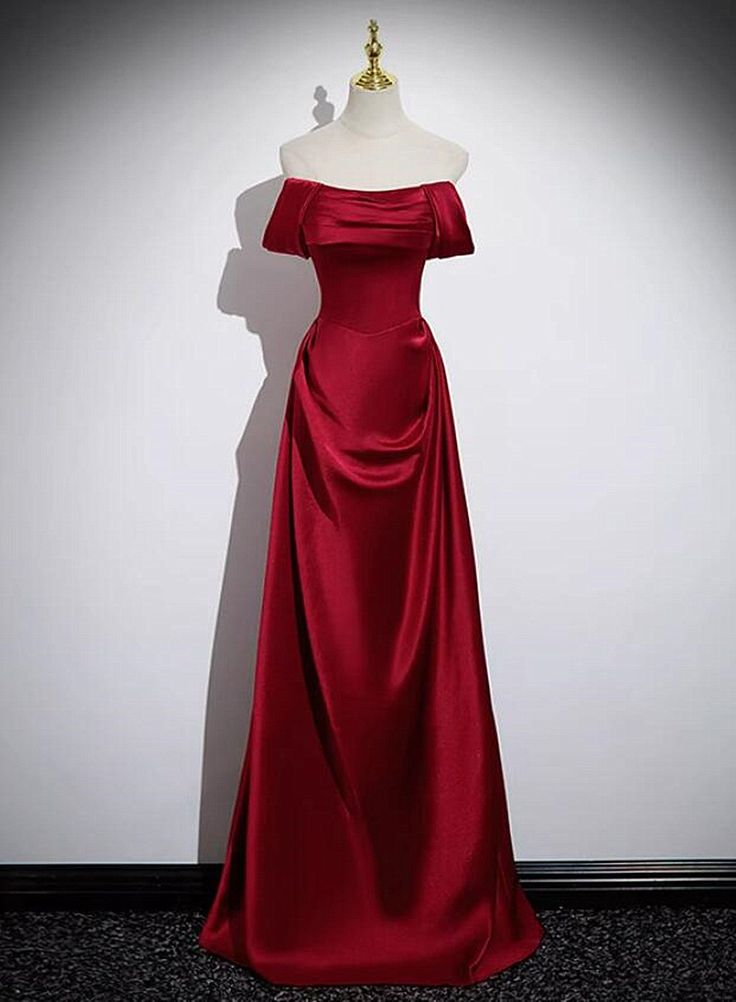 Elegant A-Line Red Long Prom Dress for Women - Perfect for Birthday Parties, Homecoming & Formal Events | Style J3210