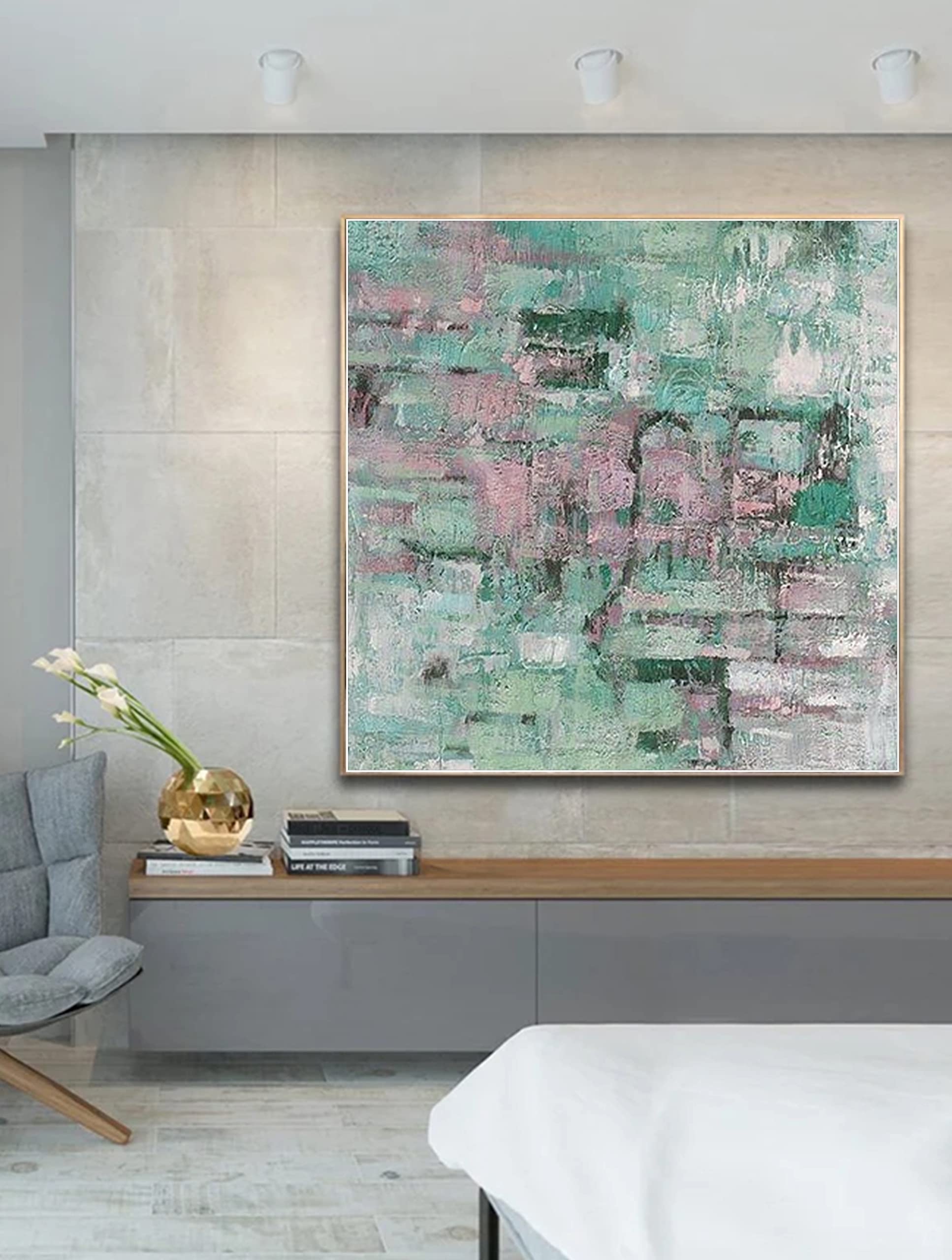 3D Textured Abstract Canvas Wall Art - 32x32 Inch Boho Home Decor Painting for Living Room, Bedroom & Wedding Decor | Custom Arch Design Modern Artwork
