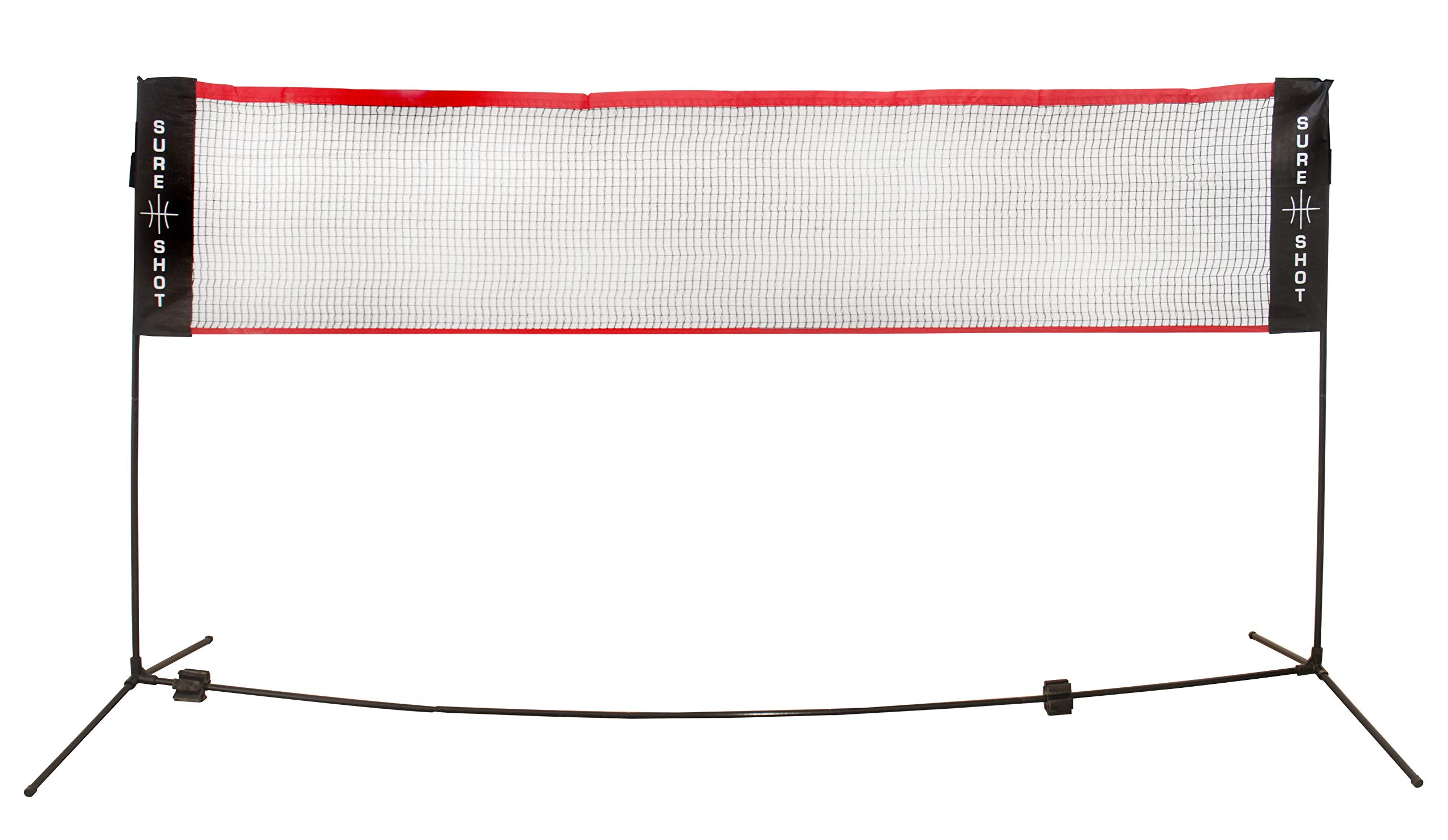 Sure Shot Lightweight Badminton Racket & Net Set - Portable Outdoor/Indoor Sports Equipment for Backyard, Beach & Gym Games