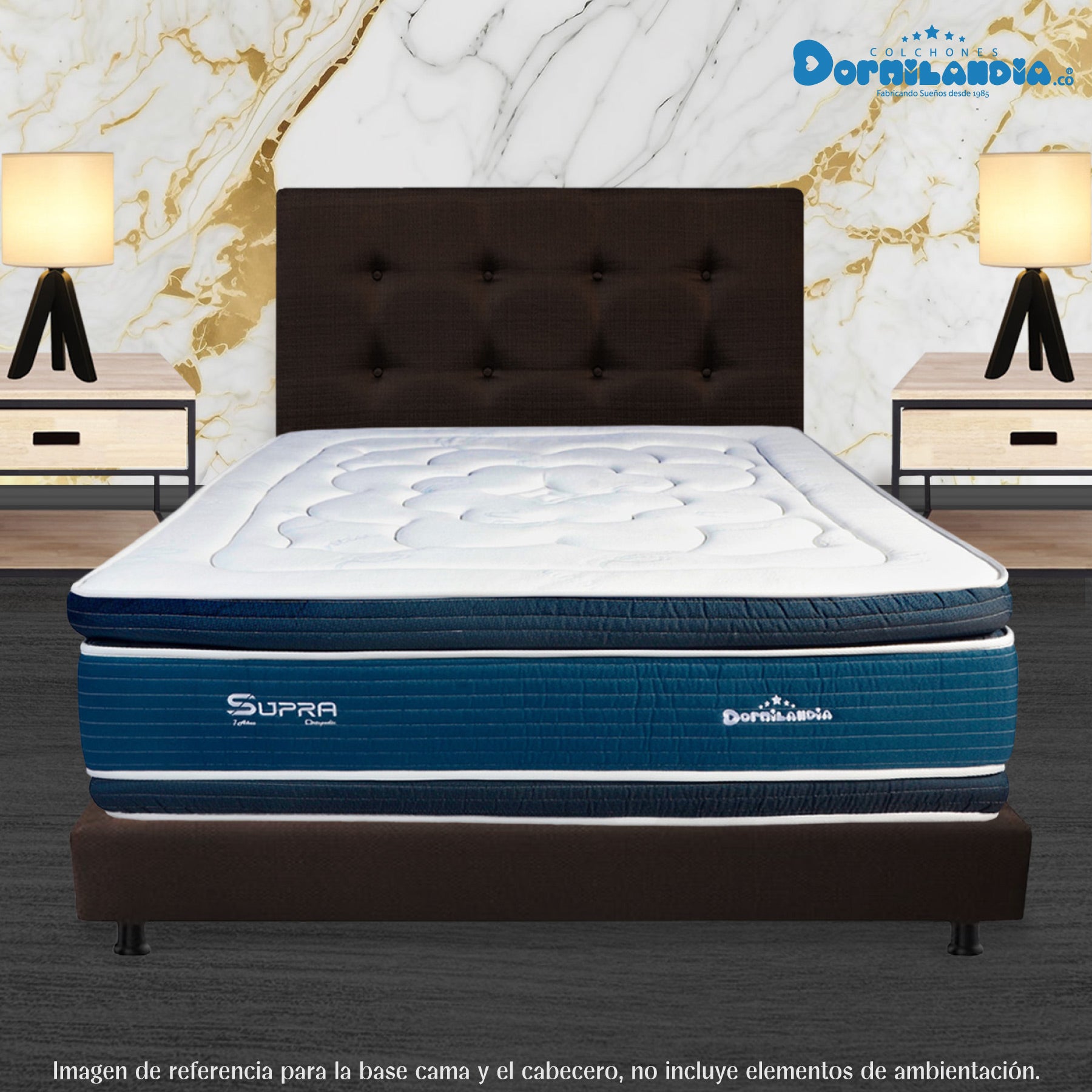 Split Bed Base and Dublin Coffee Headboard Combo 120x190cm with Legs - Perfect for Modern Bedrooms, Guest Rooms, and Small Spaces