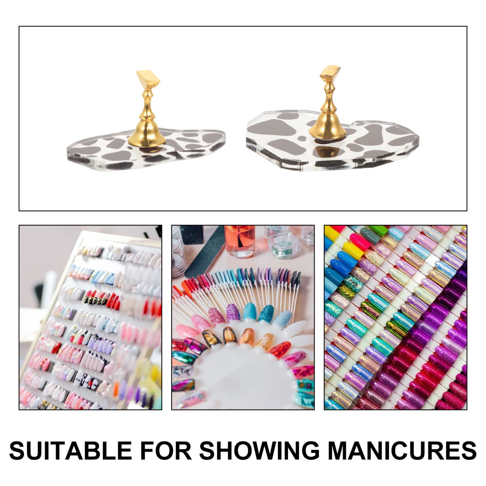 Minkissy Magnetic Nail Holders - 2 Pack Acrylic Nail Practice Stand with Manicure Mount, Nail Display & Hand Practice Stand for Nail Art - Perfect for Home Salons, Professional Nail Technicians & DIY Nail Art Enthusiasts (Great for Gel Polish Application, Nail Extension Practice & Nail Art Design)