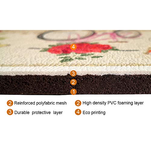 UpNUpCo Anti-Fatigue Kitchen Floor Mats Set - 2-Piece Non-Slip Cushioned Mats for Sink Area (47