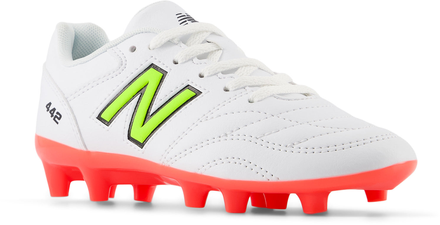 442 Academy V2 Firm Ground Junior Football Cleats for Boys & Girls - Medium Width (M) - Perfect for Youth Soccer Training & Matches on Natural Grass Fields