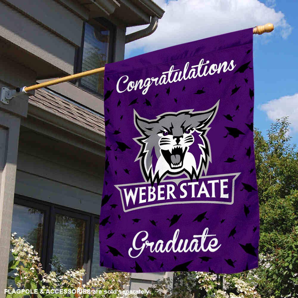 Weber State Wildcats College Graduation Banner Flag - Perfect Gift for Alumni, Graduation Party Decor & Fan Celebration