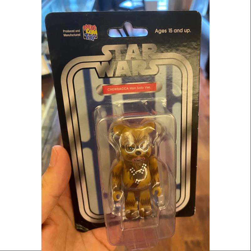 Bearbrick STAR WARS CHEWBACCA Han Solo Version 100% Limited Edition Medicom Be@rbrick Collectible Figure - Perfect for Star Wars Fans, Toy Collectors & Home Decor Display