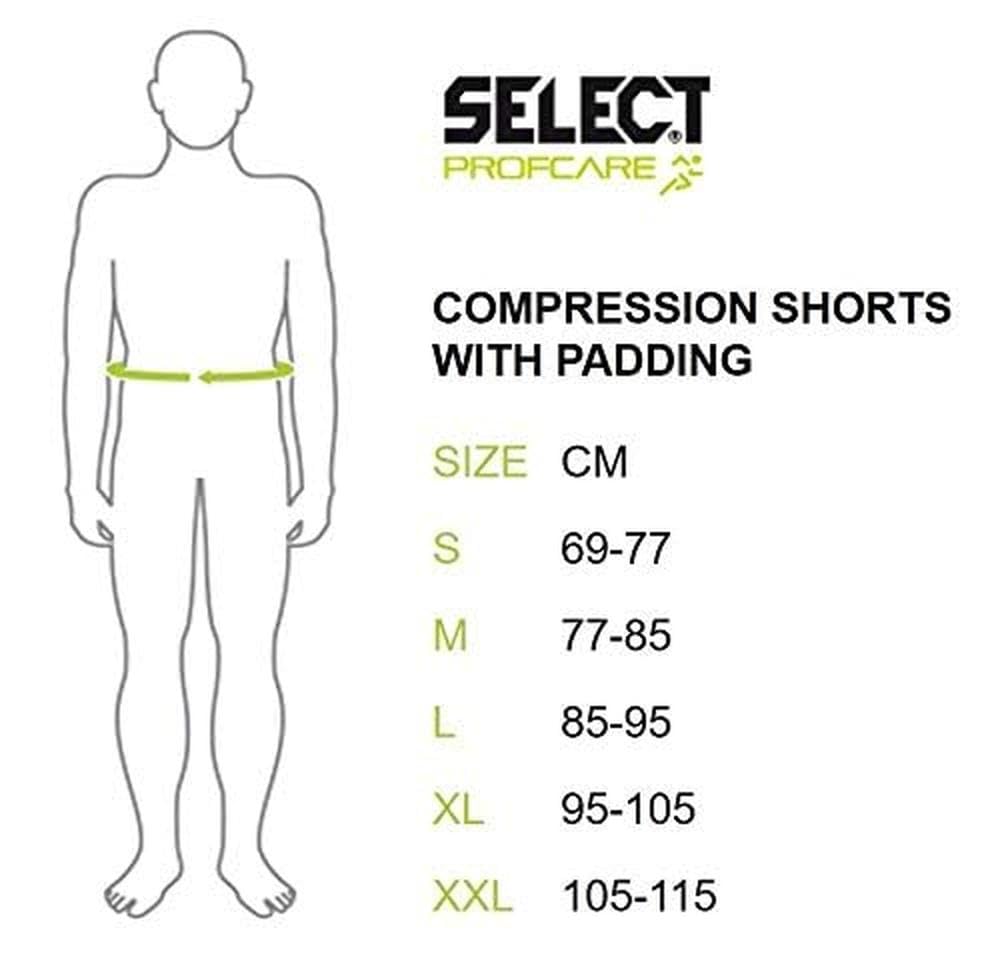 Select Sport America Padded Compression Shorts for Men - Breathable Moisture-Wicking Workout Shorts with Thigh Padding - Perfect for Soccer, Football, Running & Gym Training