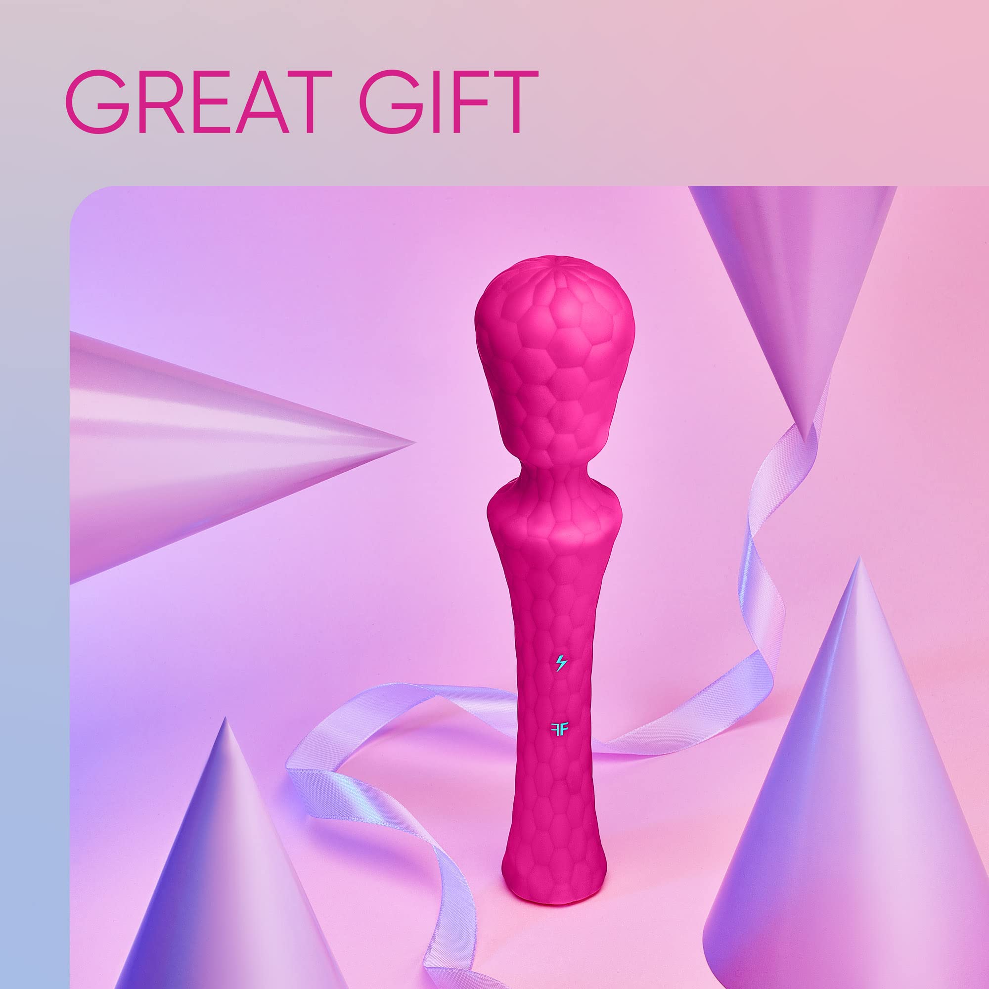 Premium XL Ultra Wand Vibrator - Powerful 10-Speed Rechargeable Silicone Sex Toy for Women & Couples - Flexible Head with Vibration Dampener, 100% Waterproof & Boost Mode - Perfect for Solo Play, Couples Intimacy & Sensual Massage (Large Size, Pink)