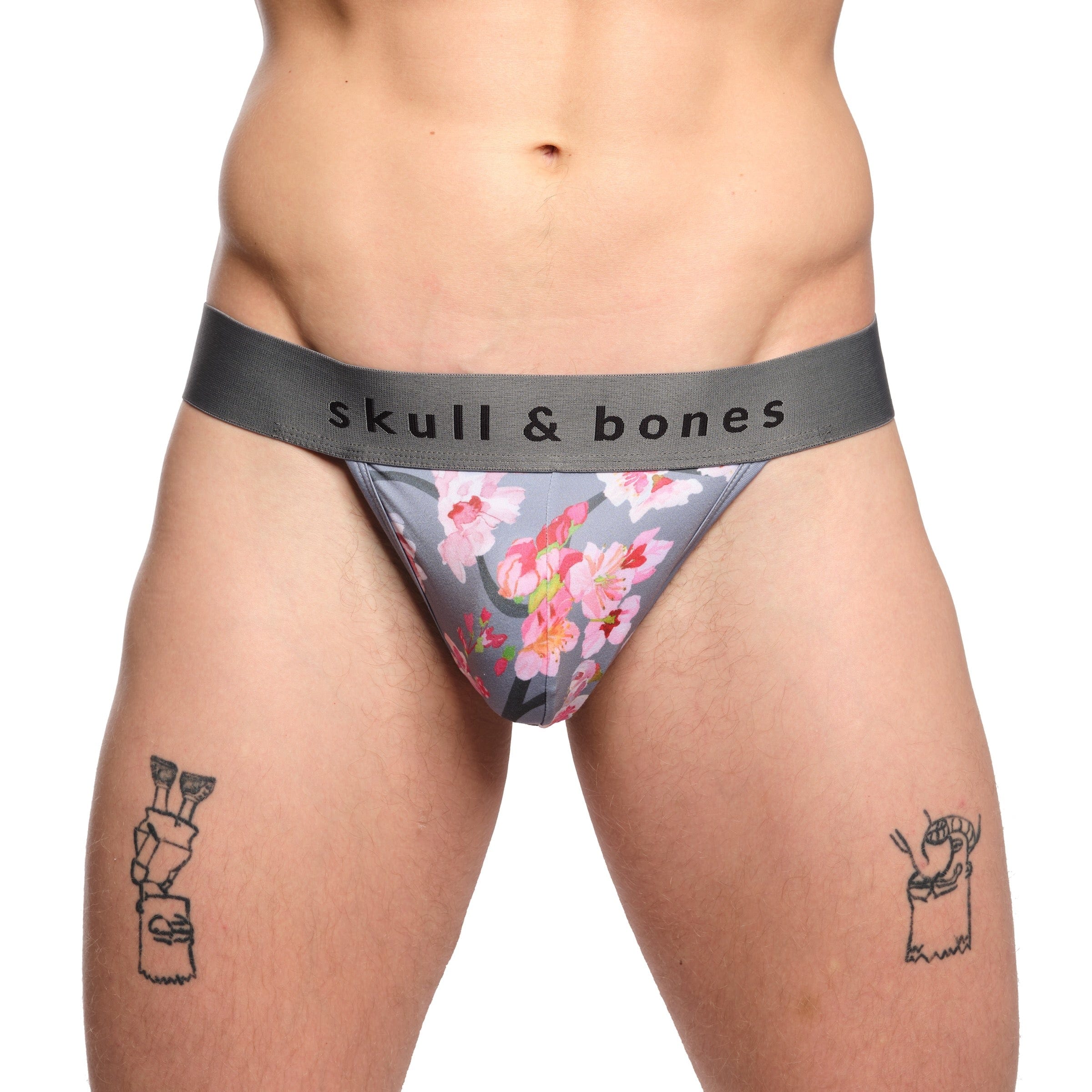 Cherry Blossom Thong Underwear for Women - Soft Grey Lace Panties - Comfortable & Sexy Everyday Wear for Date Night or Special Occasions