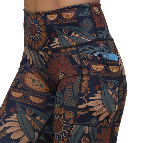 Wanderlust Yoga Leggings for Women - High Waisted Stretchy Workout Pants - Perfect for Gym, Running, Travel & Lounge