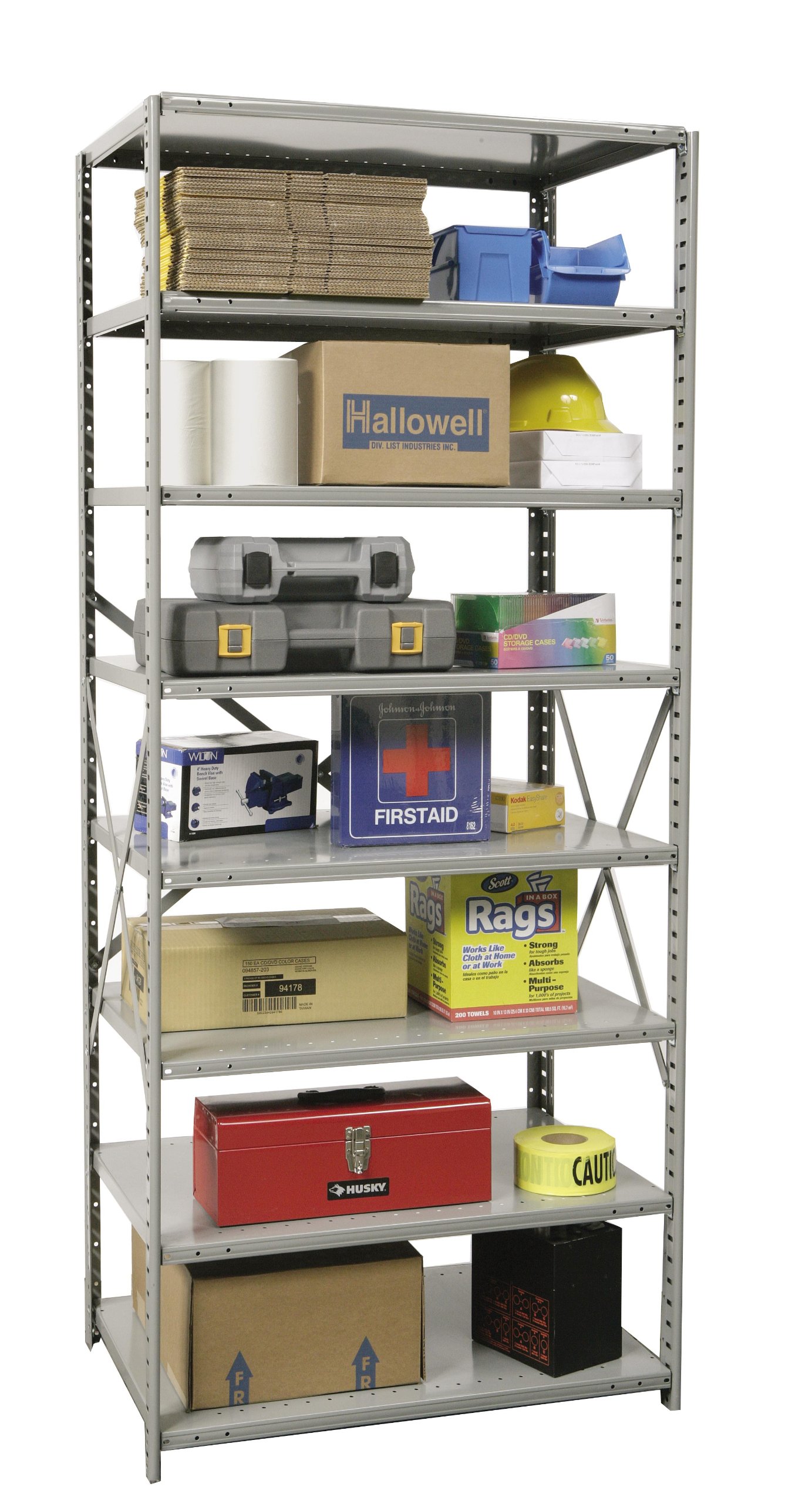 Heavy-Duty Open Hi-Tech Shelving Starter Unit - 36