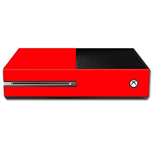 MightySkins Vinyl Decal Wrap Cover for Microsoft Xbox One - Solid Red | Protective & Durable Skin | Easy to Apply & Remove | Made in USA | Perfect for Gaming Setups & Customization