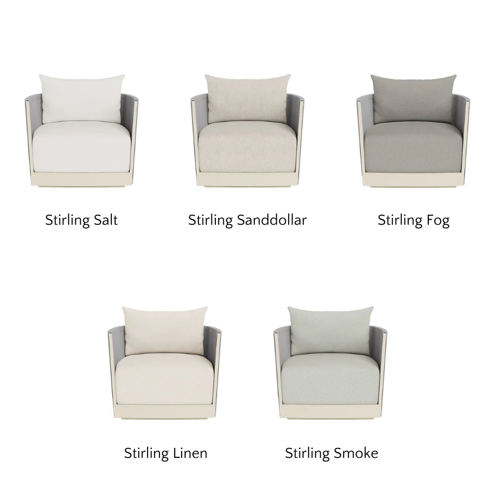 Antigua Outdoor Swivel Lounge Chair - 360 Degree Rotating Patio Furniture with Cushion, Waterproof & UV Resistant for Poolside, Garden, Deck, and Backyard Relaxation
