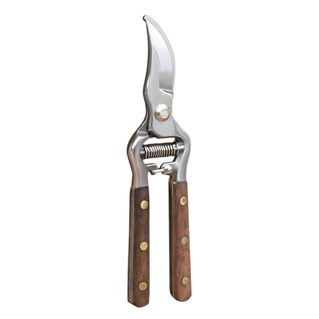 Premium Stainless Steel Gardening Shears with Fraxinus Mandshurica Wooden Handle - Sharp, Labor-Saving Pruning Shears for Bonsai, Flowers & Plants - Ideal for Home Gardeners & Professional Landscaping Tools