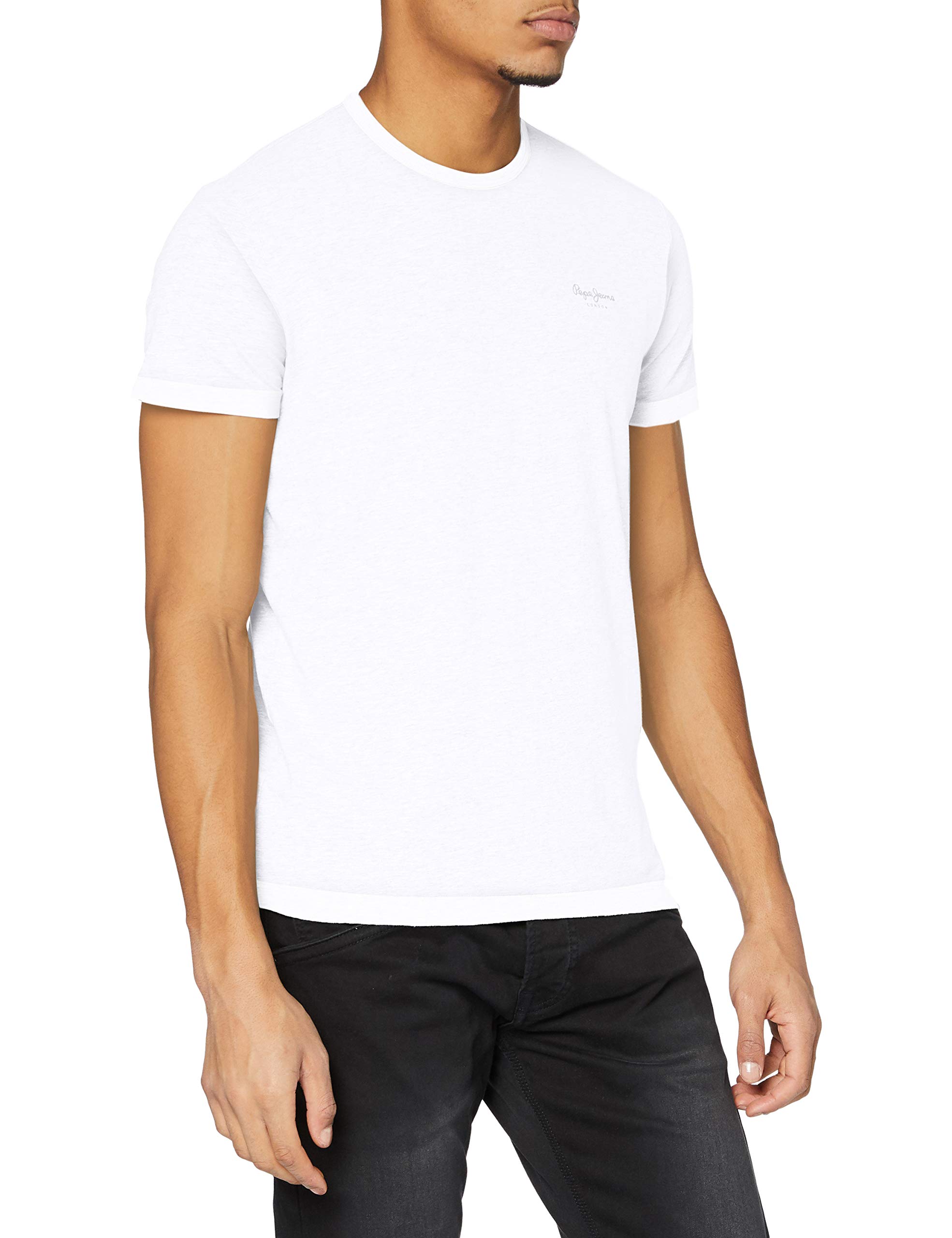 Pepe Jeans Men's Basic T-Shirt - Soft Cotton Crew Neck Casual Tee for Everyday Wear | Perfect for Street Style, Lounge & Weekend Outfits