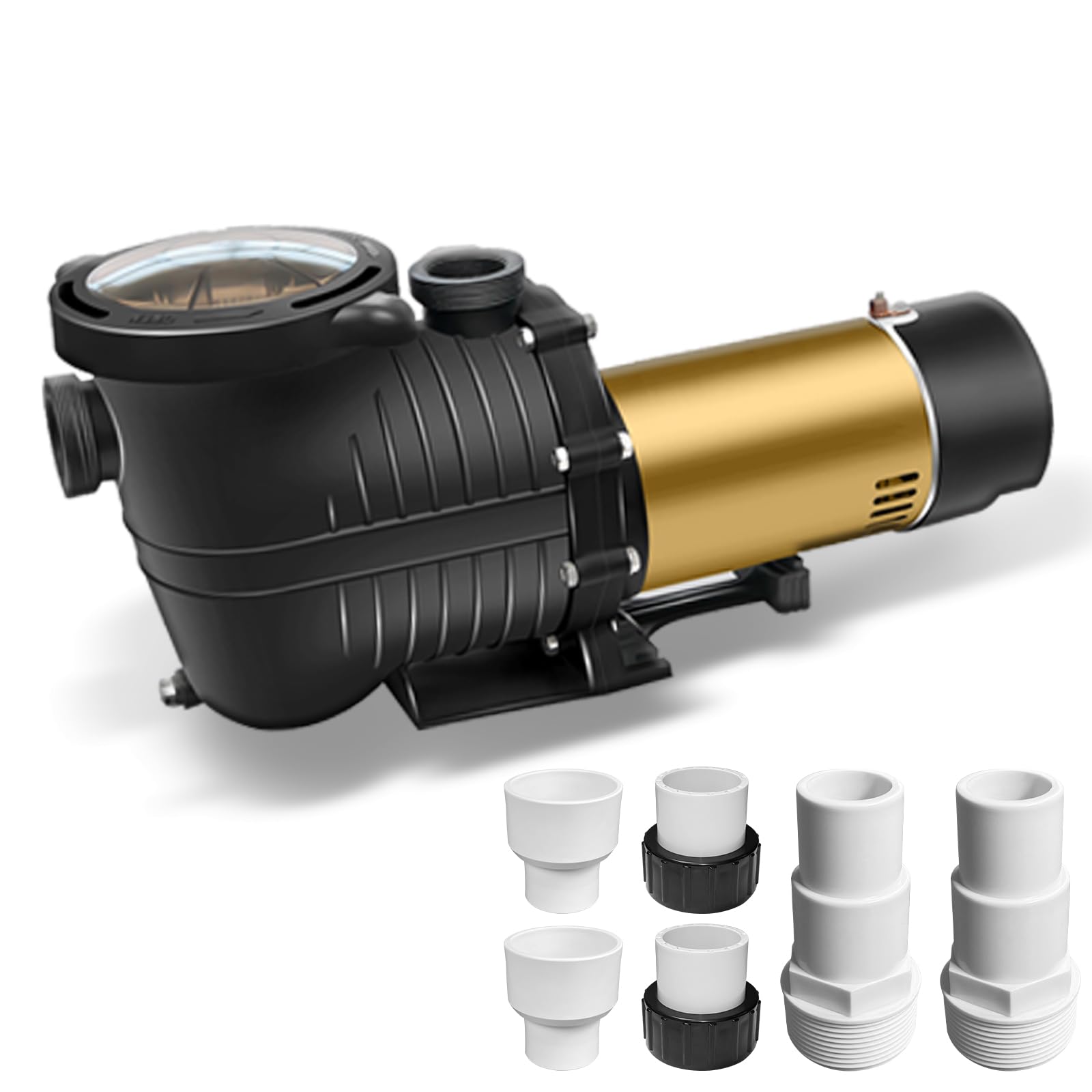 1.5HP Two Speed Energy Efficient Swimming Pool Pump - 5400GPH Water Flow, 42FT Max Head, 115V with Power Cord - Perfect for In-Ground and Above Ground Pools, Ideal for Pool Maintenance and Water Circulation