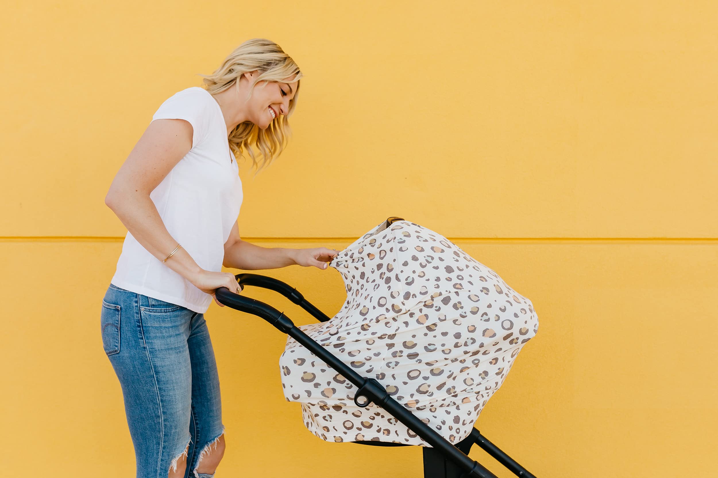 Millie Multi-Use Stretch Cover for Car Seat, Nursing & Stroller - Breathable All-Season Fabric with Stylish Designs | Perfect for Baby Travel, Breastfeeding Privacy & Stroller Shade Protection
