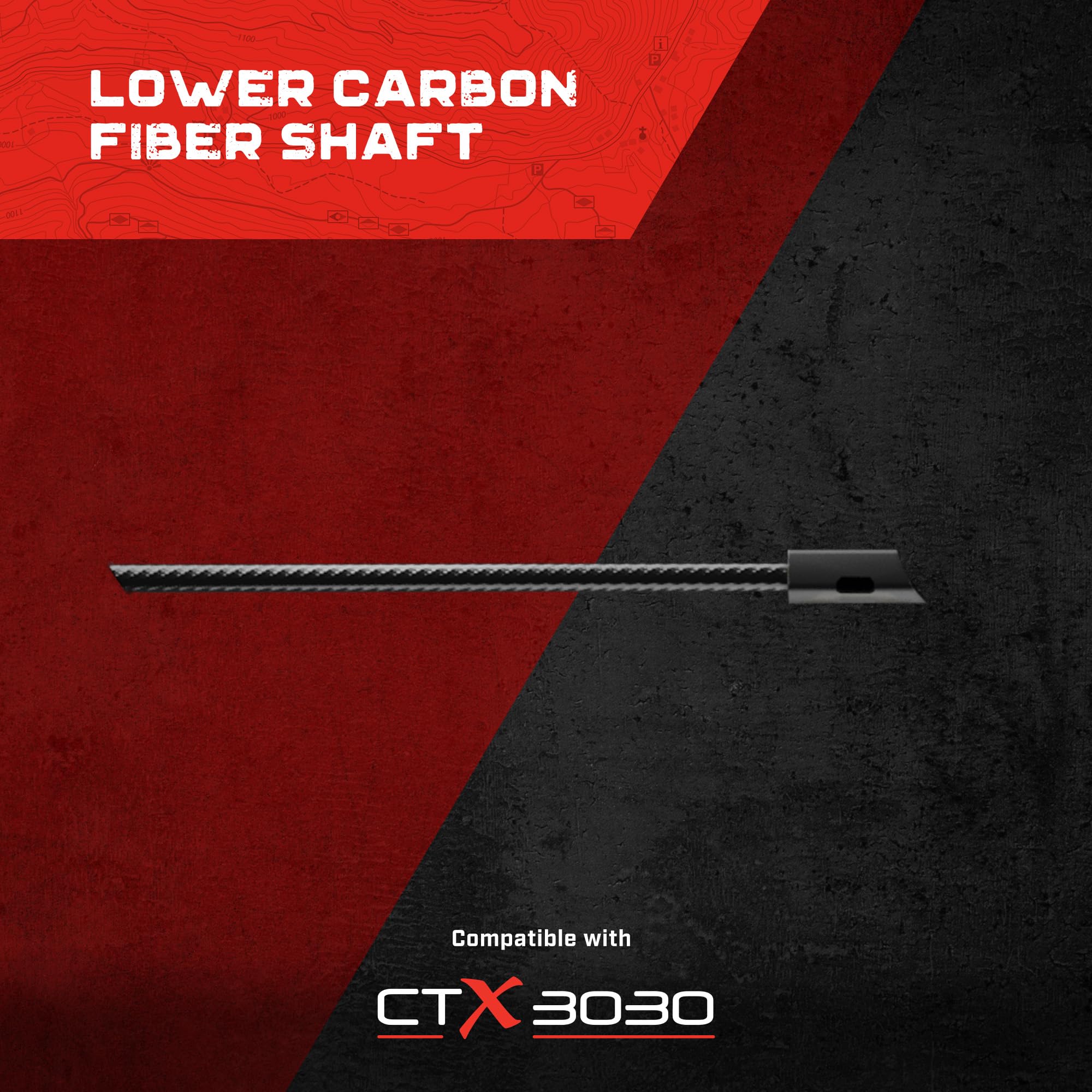 Minelab Carbon Fiber Lower Shaft for CTX 3030 Metal Detector - Lightweight & Durable Replacement Part for Treasure Hunting & Beach Metal Detecting