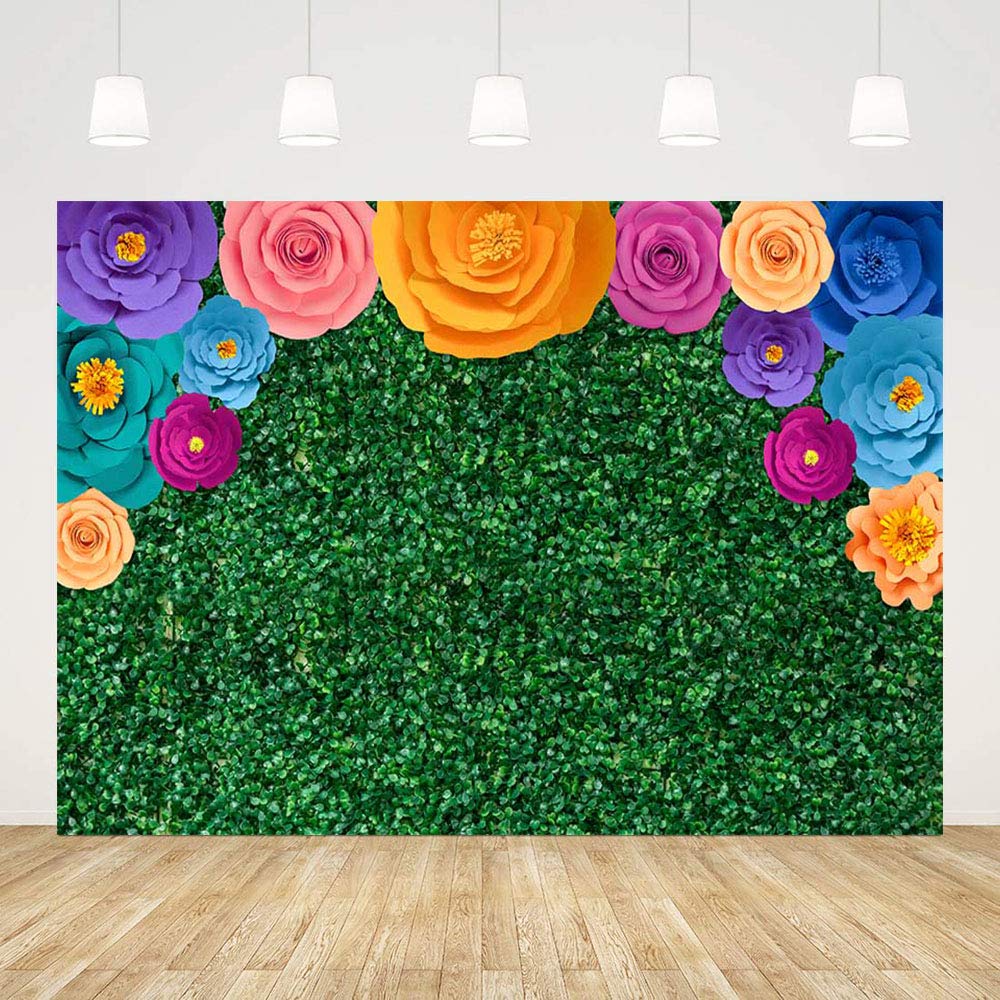 MEHOFOND Mexican Fiesta Party Backdrop - 8x6ft Vinyl Photography Background with Green Leaves Design for Birthday Decorations, Festival Events & Photo Studio Props | Perfect for Cinco de Mayo, Themed Parties & Social Media Backdrops