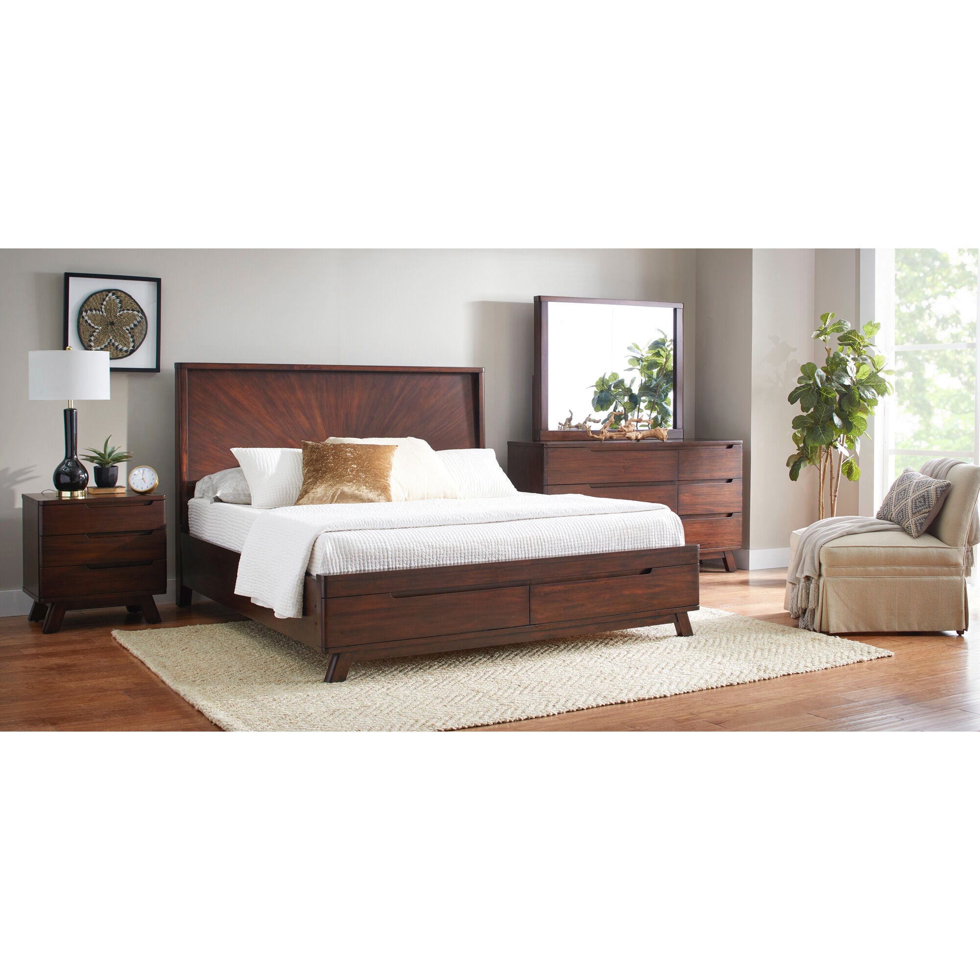 Queen Size Sahara Storage Bed with Underbed Drawers - Perfect for Small Bedrooms & Guest Rooms | Space-Saving Bed Frame with Hidden Storage