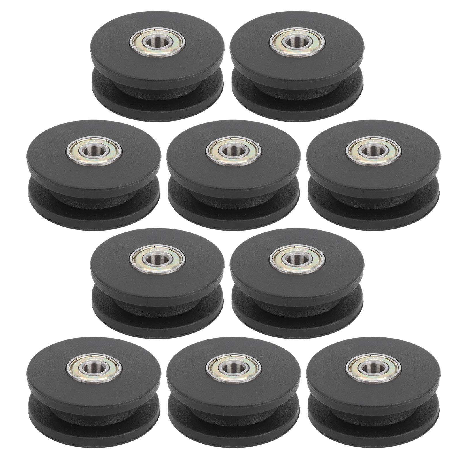 Keenso 10-Pack 50mm Nylon Bearing Pulley Wheels - Replacement Parts for Home Gym Equipment, Strength Training Machines & Fitness Accessories | Perfect for Cable Pulley Systems, DIY Workout Stations and Exercise Machine Repairs