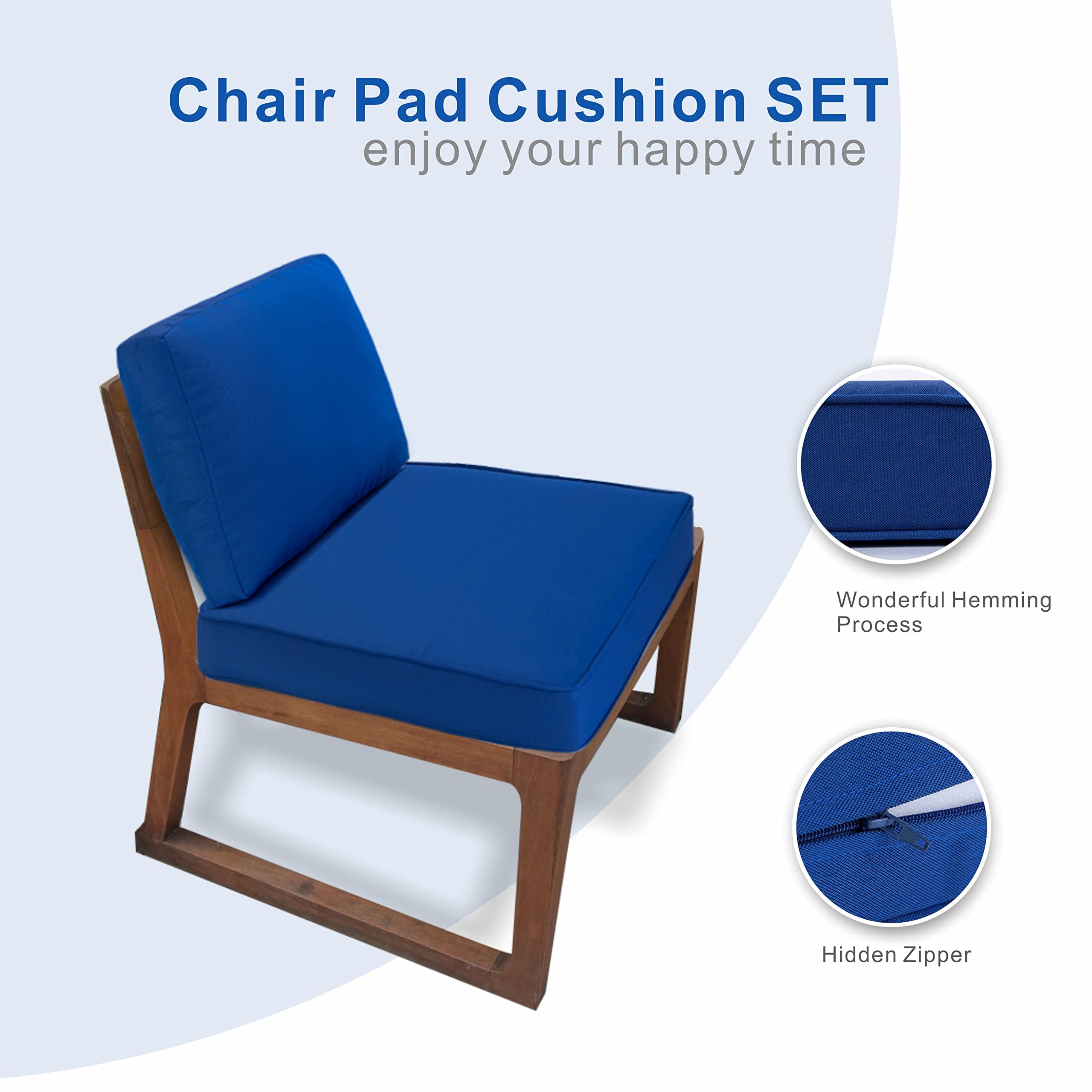 JMGBird Outdoor Chair Cushion Tufted Pillow Set - 19