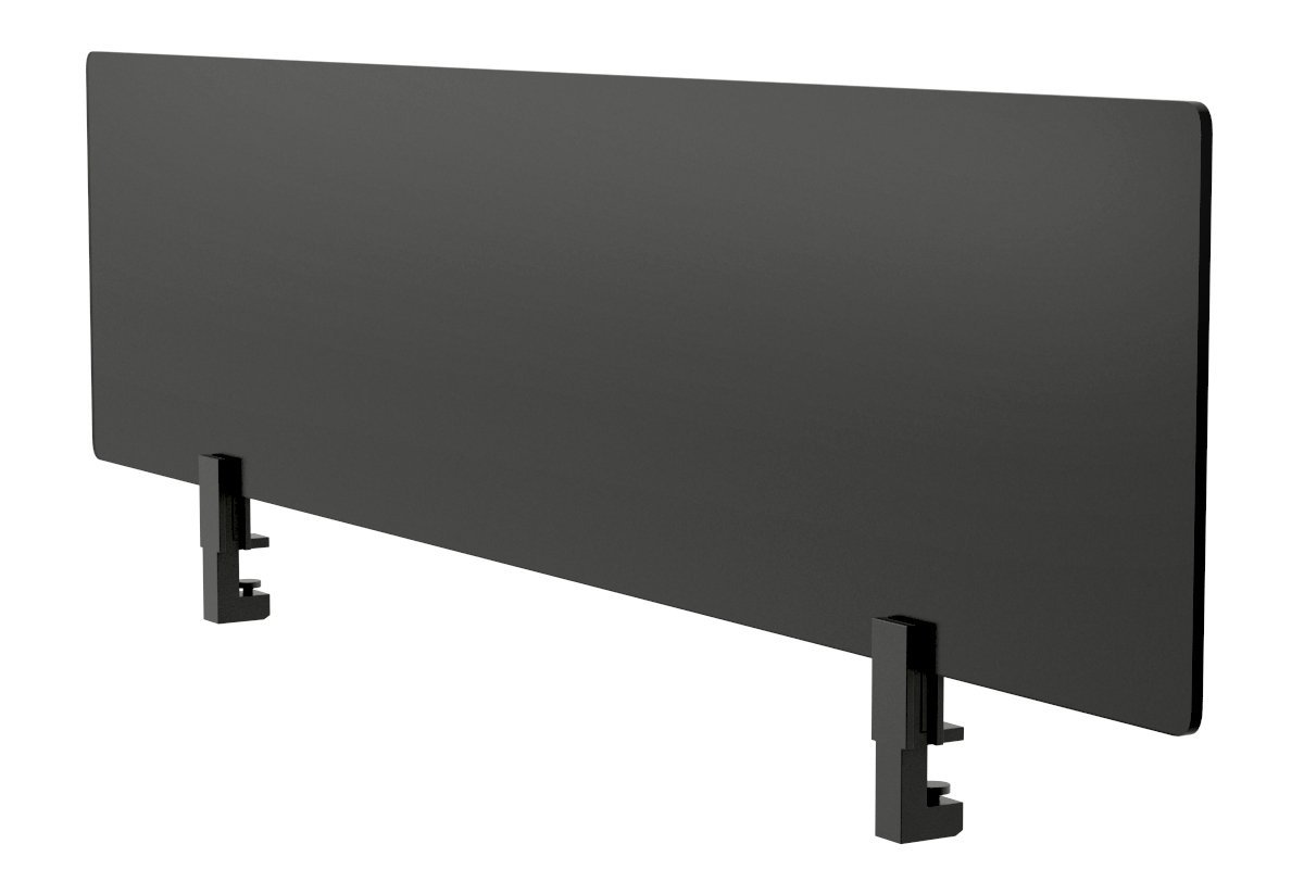 Lean Perspex Screen 400H x 1500W with Black Bracket - Office Partition, Room Divider, and Privacy Screen for Home & Workspace