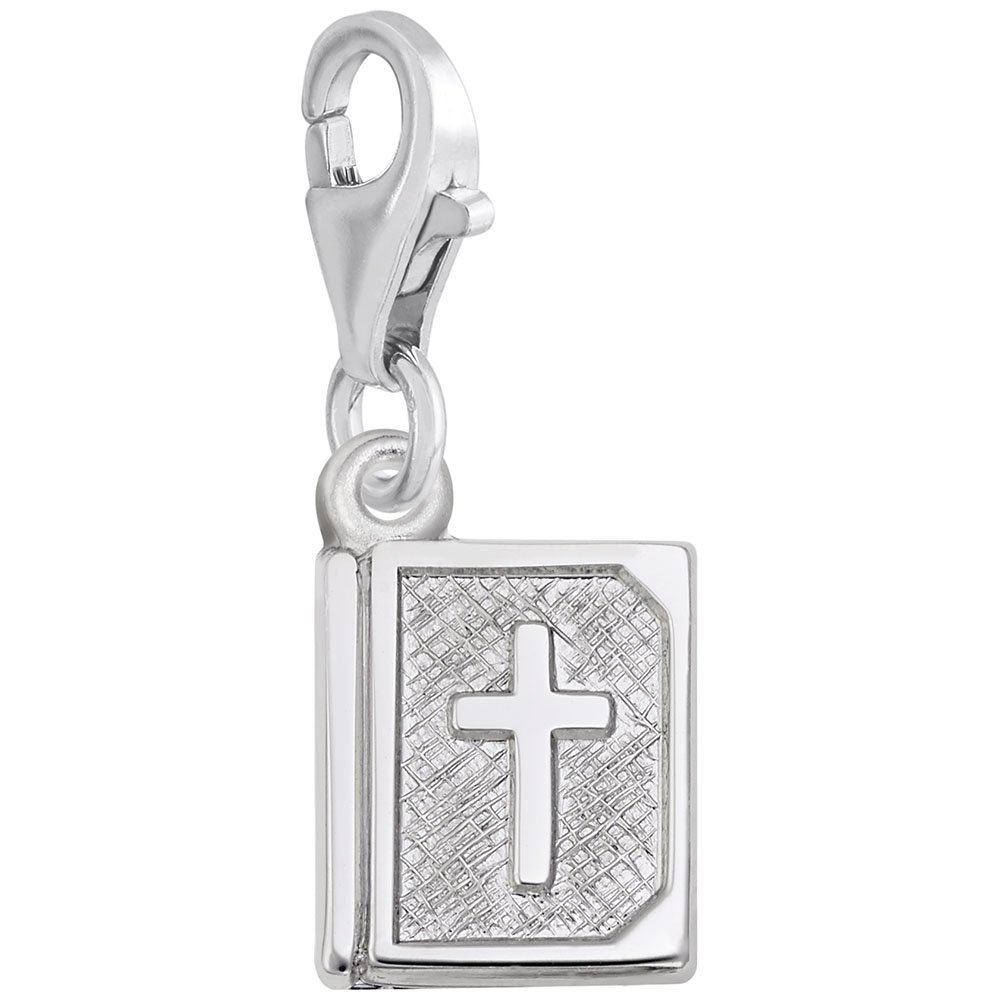 Religious Bible Charm Pendant with Lobster Claw Clasp - Inspirational Jewelry Charms for Bracelets & Necklaces - Perfect for Christian Gifts, Faith-Based Jewelry & Daily Wear
