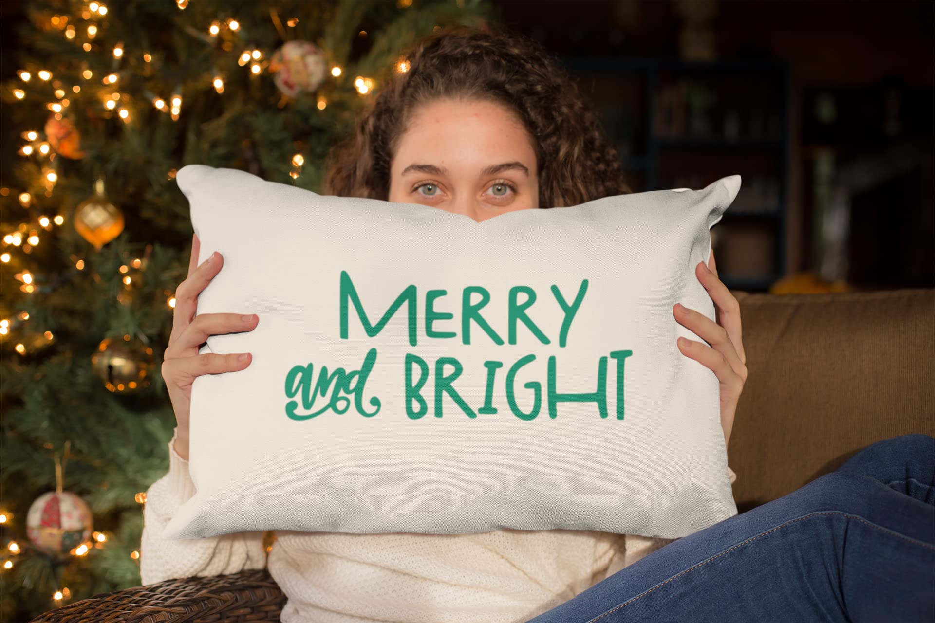 Merry and Bright Christmas Iron On Decal for Fabric - Gold Heat Transfer Vinyl for DIY Holiday Crafts, T-Shirts, Sweaters & Home Decor - Perfect for Holiday Gifts & Festive Apparel Decoration