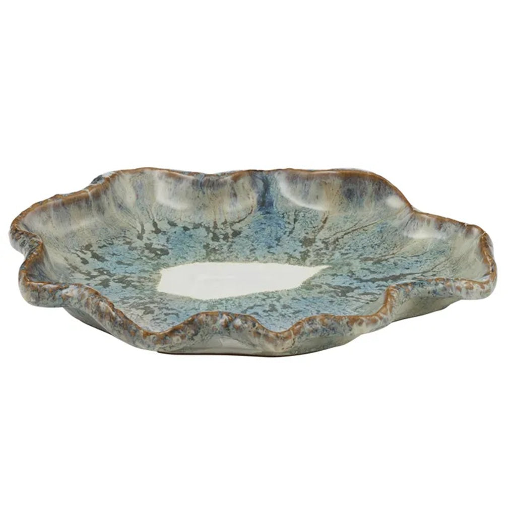 Coast to Coast Costera Ceramic Serving Platter 27.5x22x4cm - Green - Perfect for Entertaining, Appetizer Dishes, and Home Decor