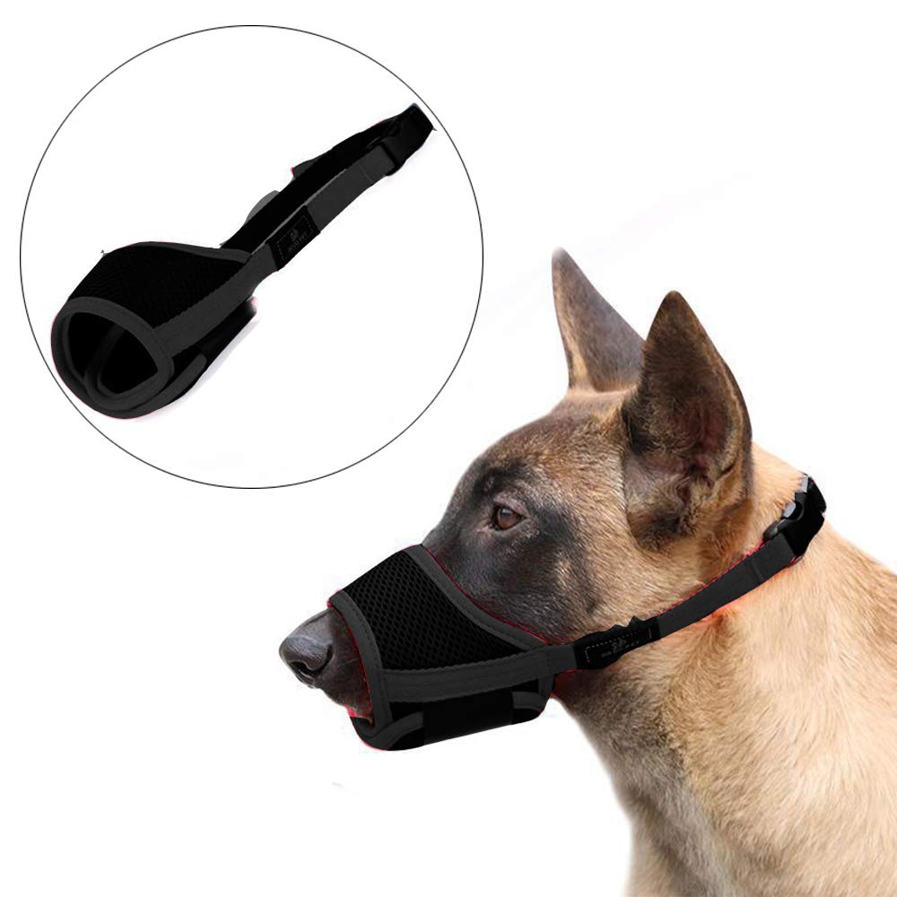 Adjustable Dog Muzzle for Small & Medium Dogs - Anti-Biting, Anti-Barking Pet Mouth Cover (XS, Black) - Perfect for Training, Grooming & Vet Visits