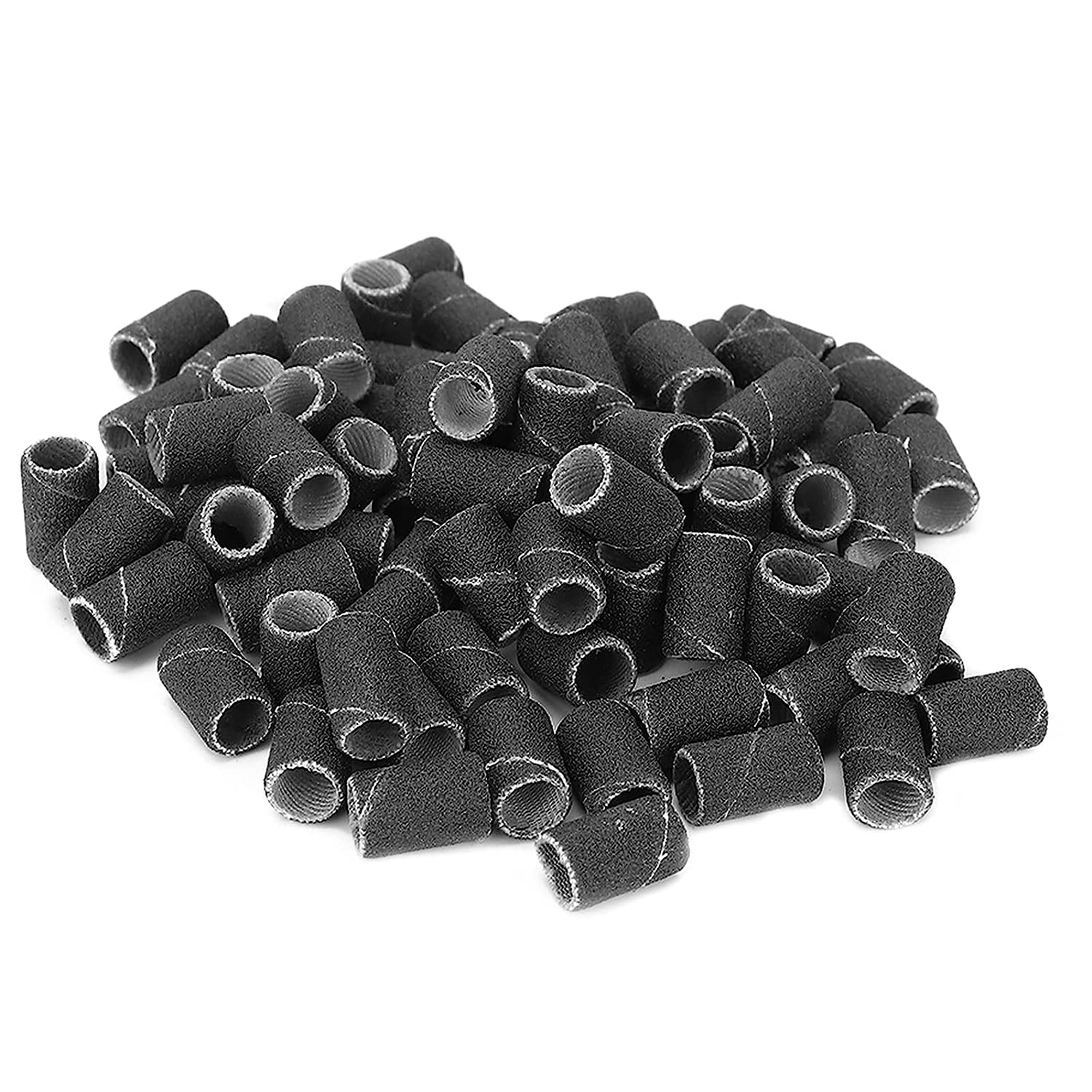 Ubersweet® 240 Grit Manicure Sanding Bands for Nail Drill - Professional Nail File Sanding Bands with Storage Box (HQ-14 Black 240#) | Perfect for Salon, Home Nail Care & DIY Manicures