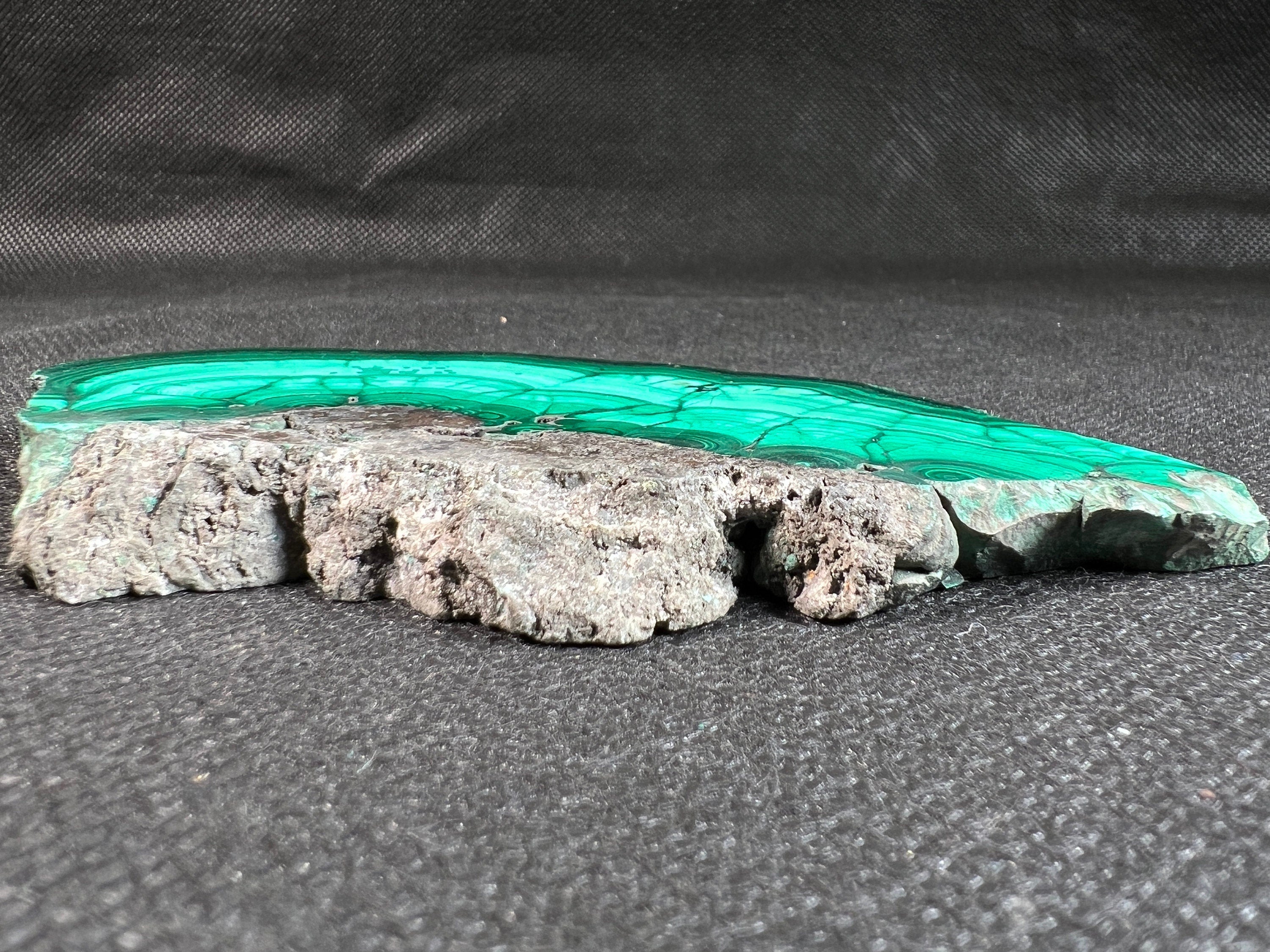 Natural Green Malachite Crystal Slab - Premium Stone for Jewelry Making, Unique Handcrafted Gifts & Elegant Home Decor (50401) | Perfect for DIY Crafts, Healing Crystals Collection & Spiritual Decorations