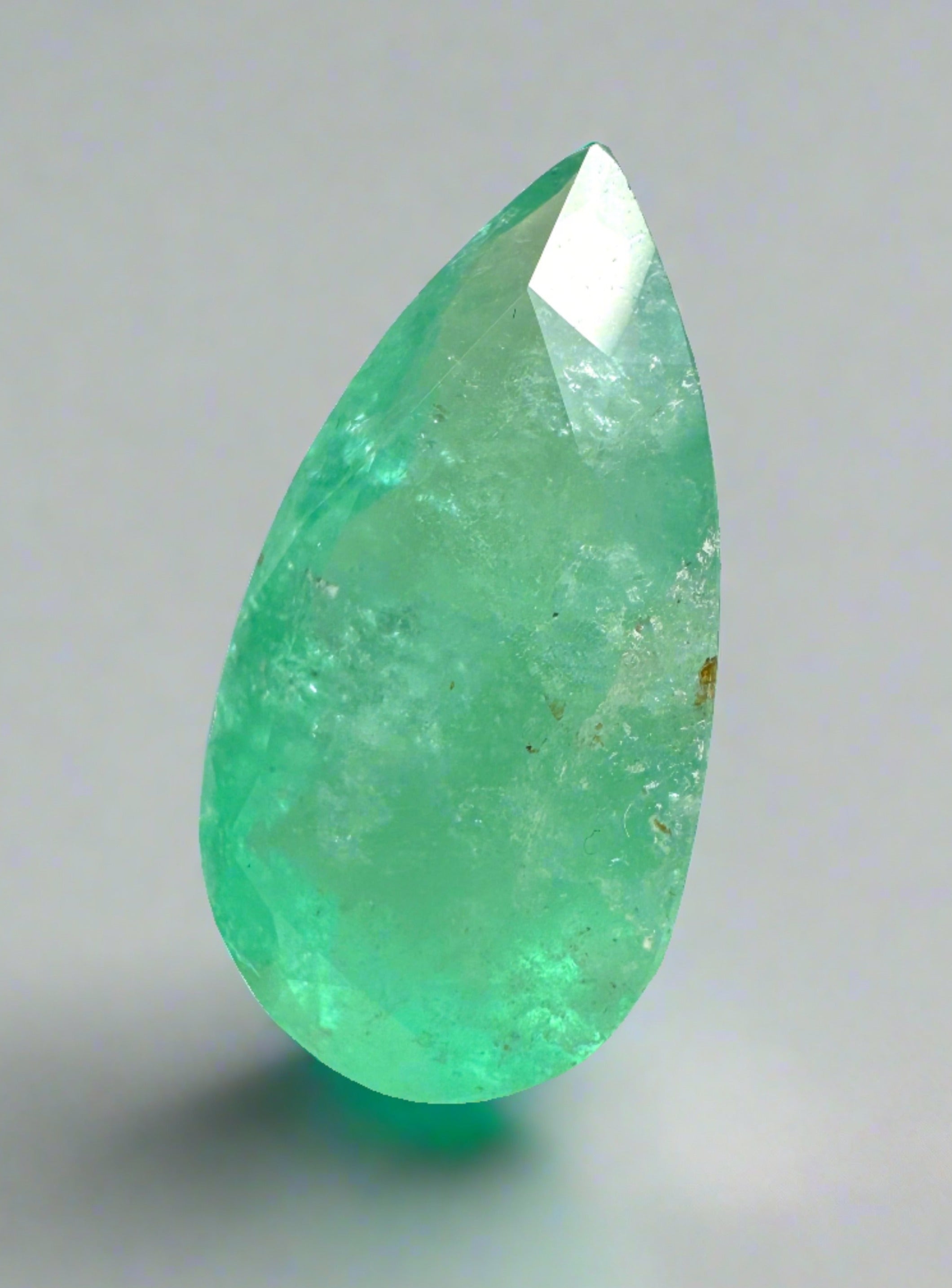 10.89 Carat Huge Natural Loose Colombian Emerald Pear Cut Gemstone - 21x11.5mm Large Size for Jewelry Making, Engagement Rings & Luxury Gifts